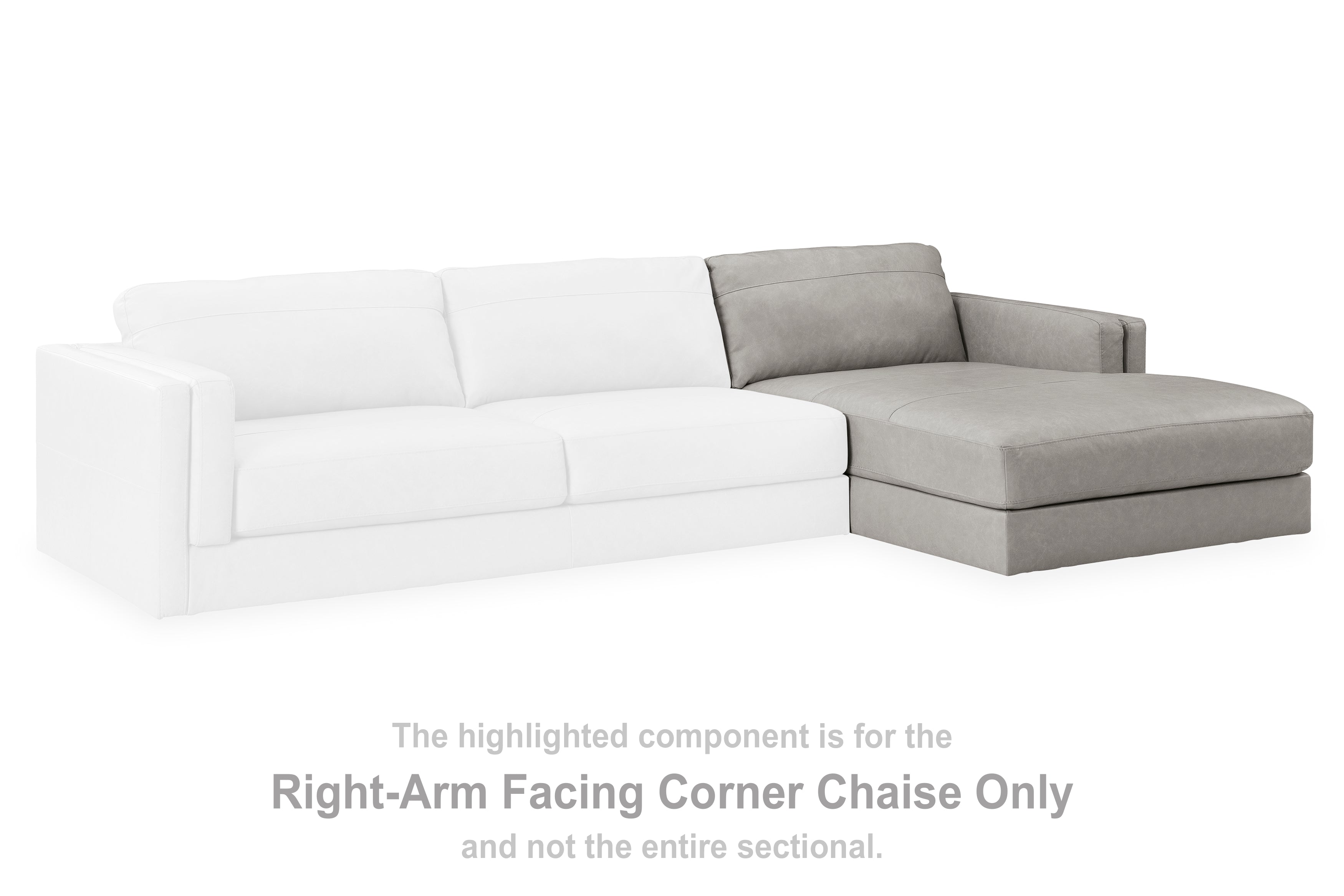 Floridian Furniture - Ashley Furniture - Amiata Sectional - RAF Corner Chaise / Glacier - 5740417