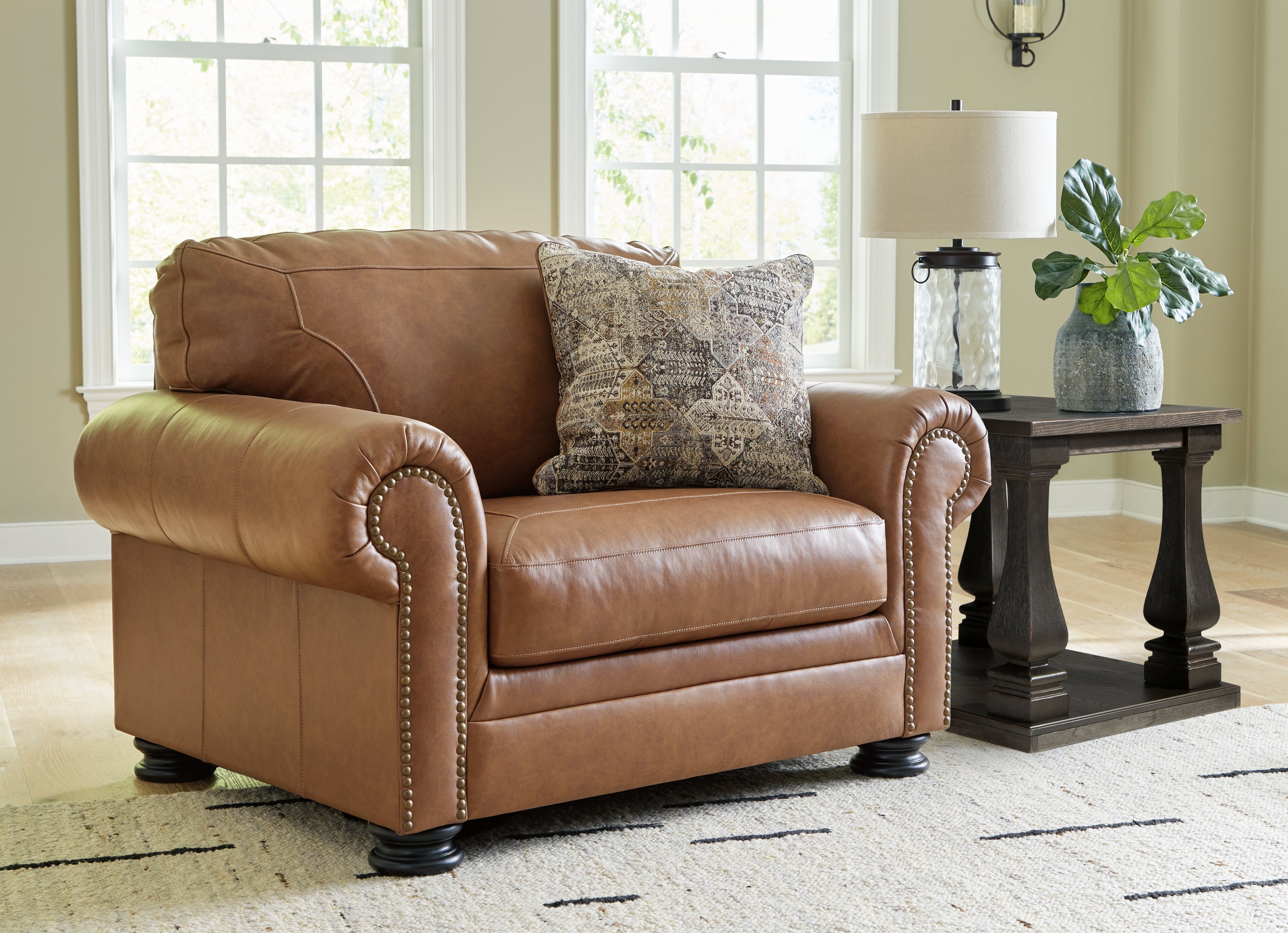 Floridian Furniture - Ashley Furniture - Carianna Living Room - Chair and a Half / Caramel - 5760423