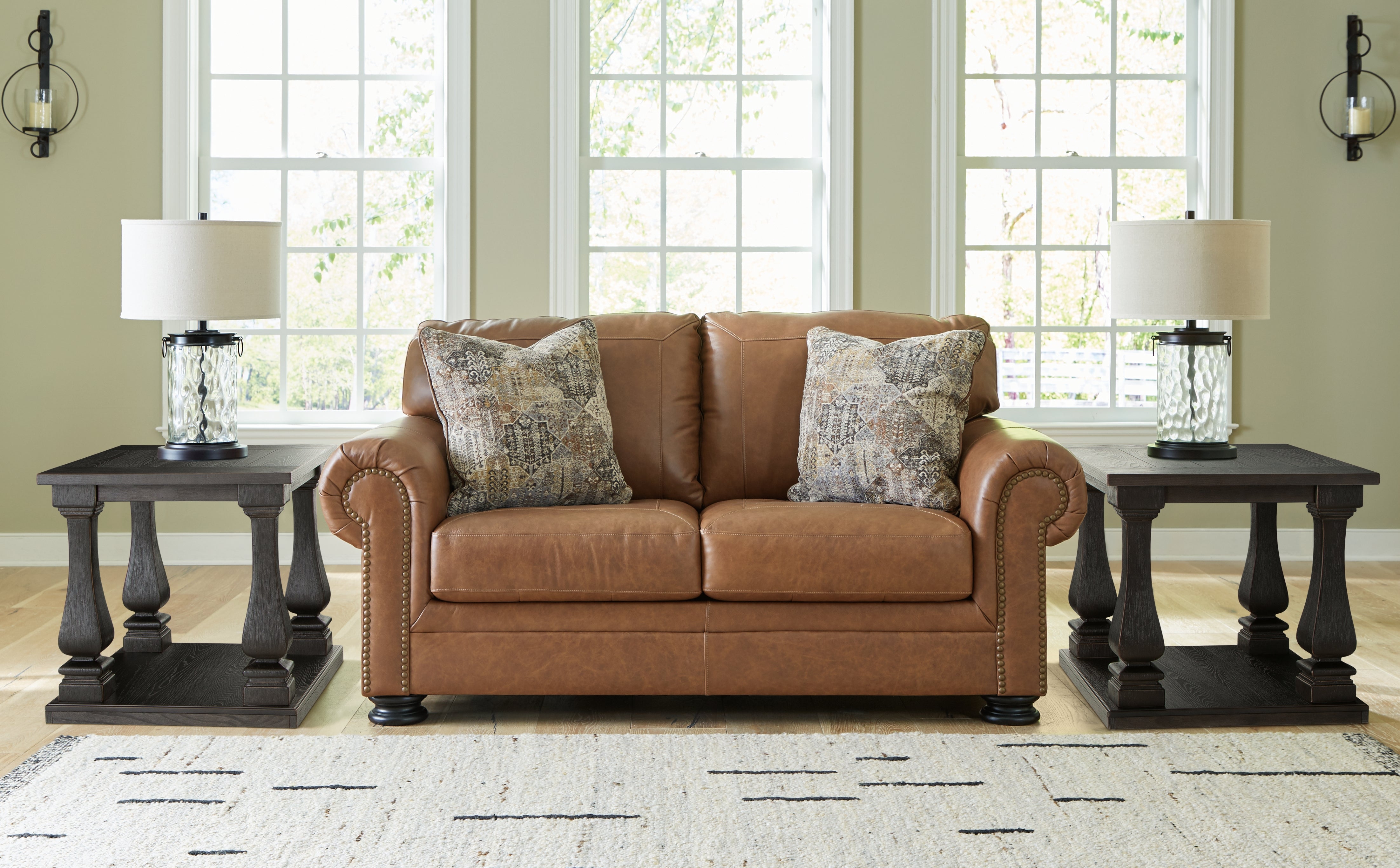 Floridian Furniture - Ashley Furniture - Carianna Living Room - Loveseat / Caramel - 5760435
