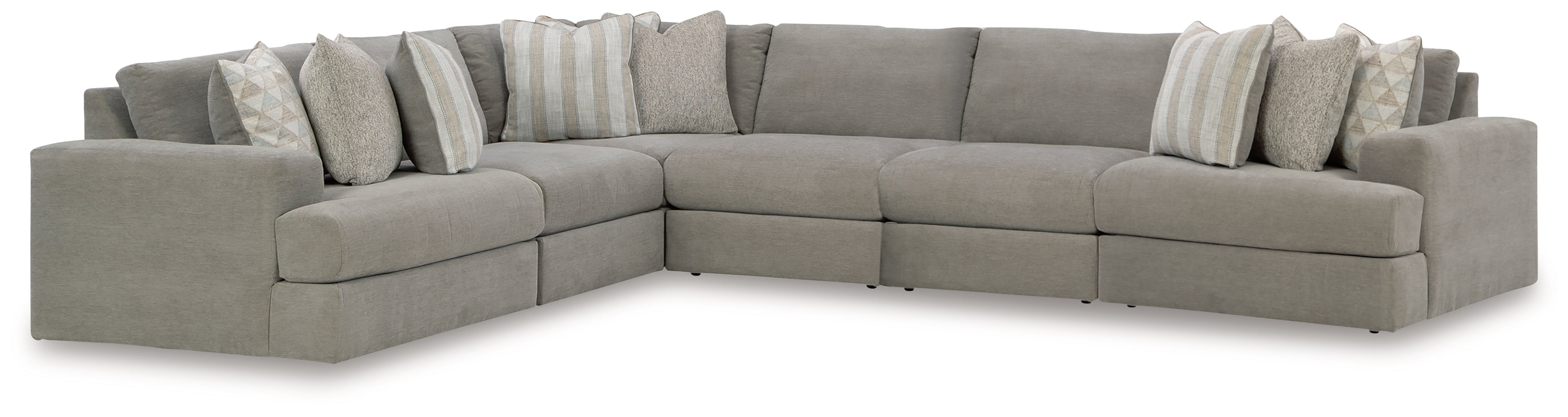 Floridian Furniture - Ashley Furniture - Avaliyah Sectional - RAF 6-Piece Sectional / Ash - 58103S7