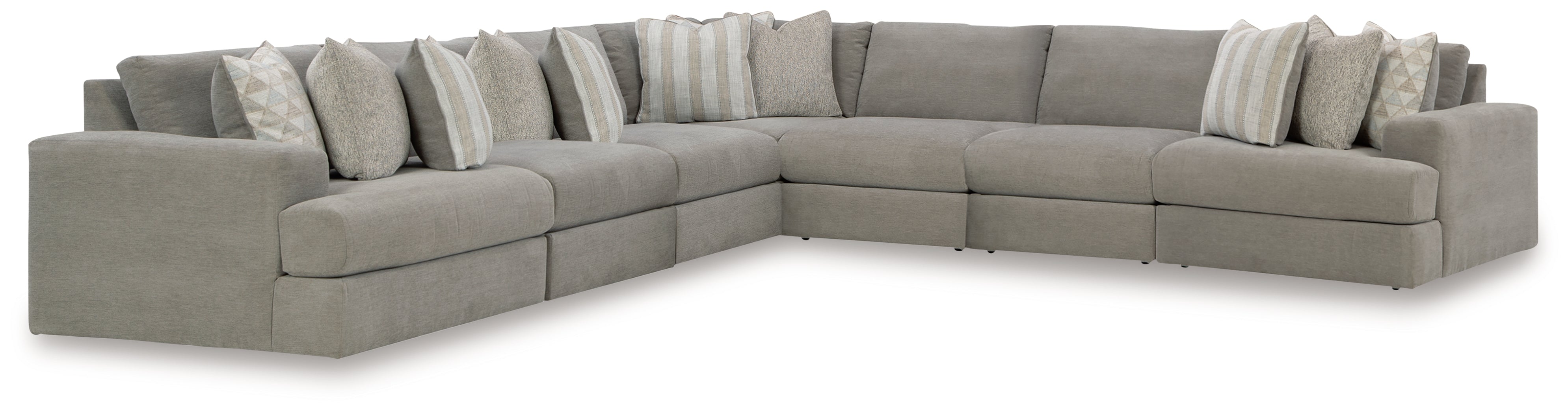 Floridian Furniture - Ashley Furniture - Avaliyah Sectional - RAF 7-Piece Sectional / Ash - 58103S8