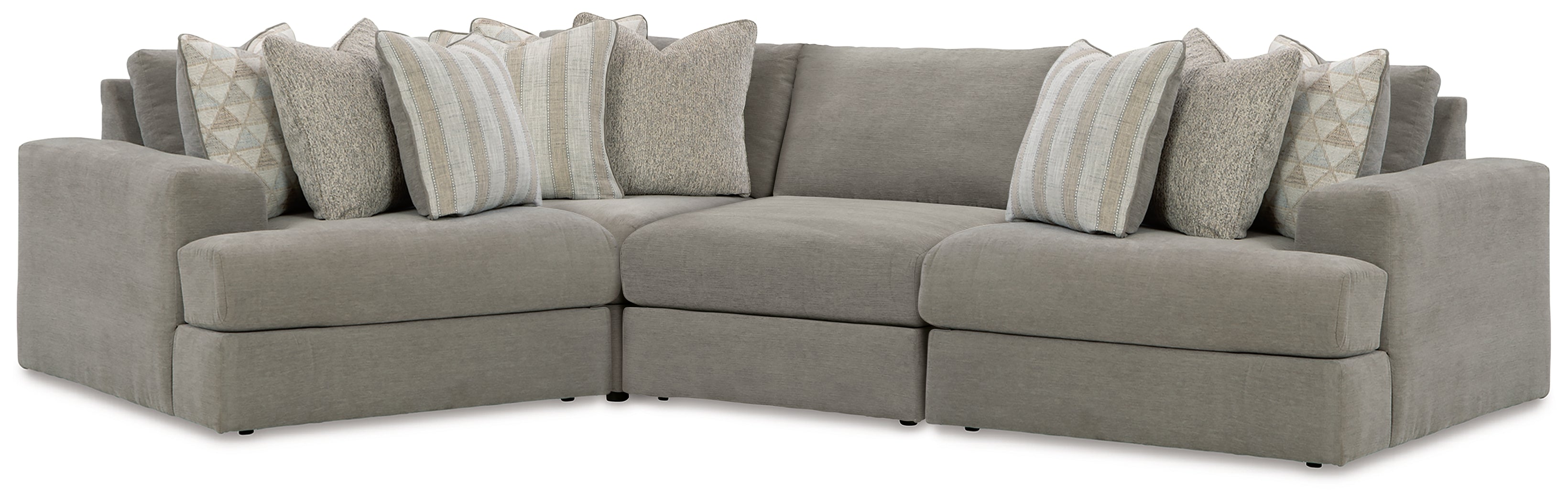 Floridian Furniture - Ashley Furniture - Avaliyah Sectional - RAF 4-Piece Sectional / Ash - 58103S5