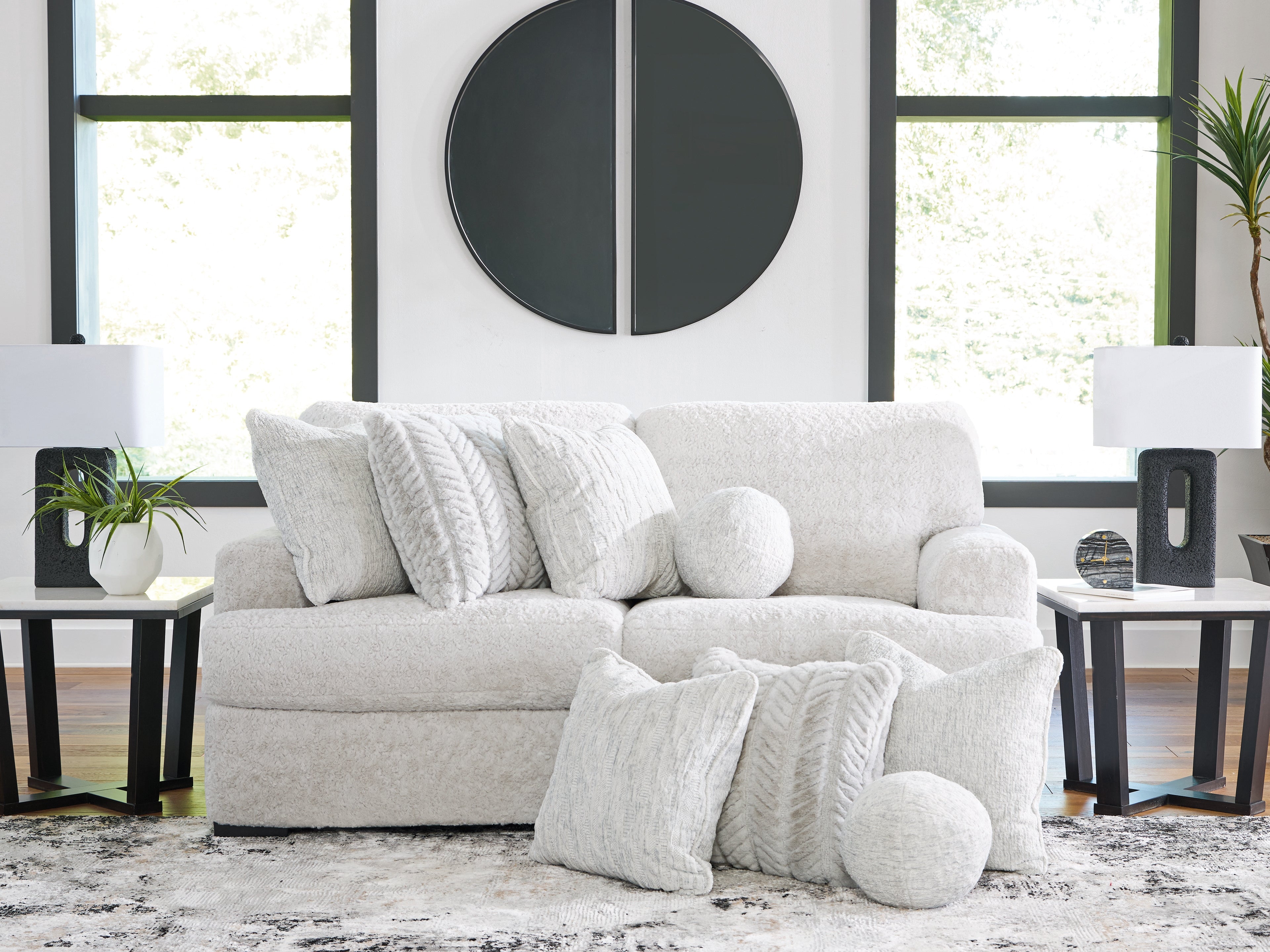 Floridian Furniture - Ashley Furniture - Cuddle Plush Sectional - RAF 2-Piece Sectional / Arctic - PC59106S9
