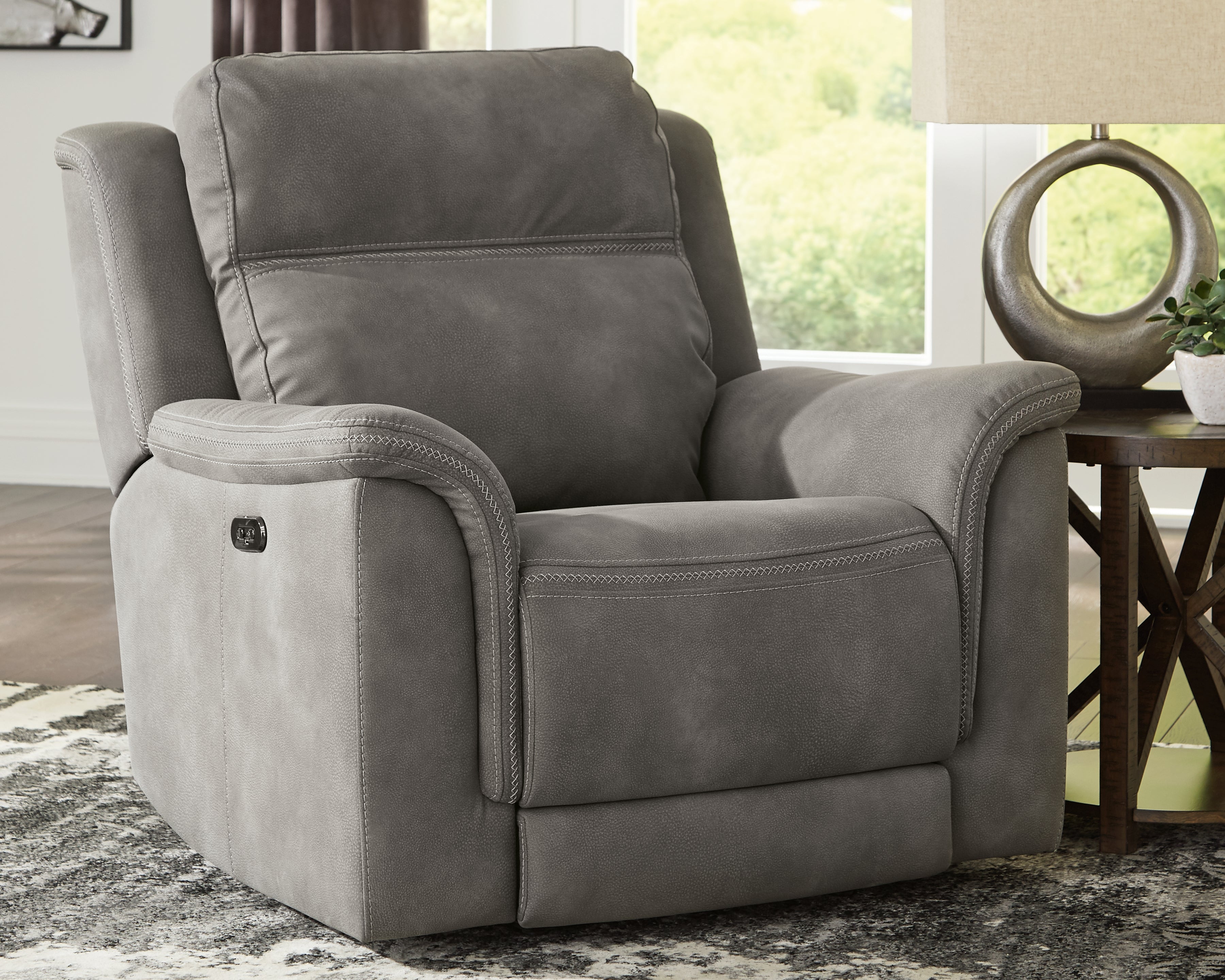 Floridian Furniture - Ashley Furniture - Next-Gen DuraPella Living Room - PWR Recliner/ADJ Headrest / Slate - 5930113