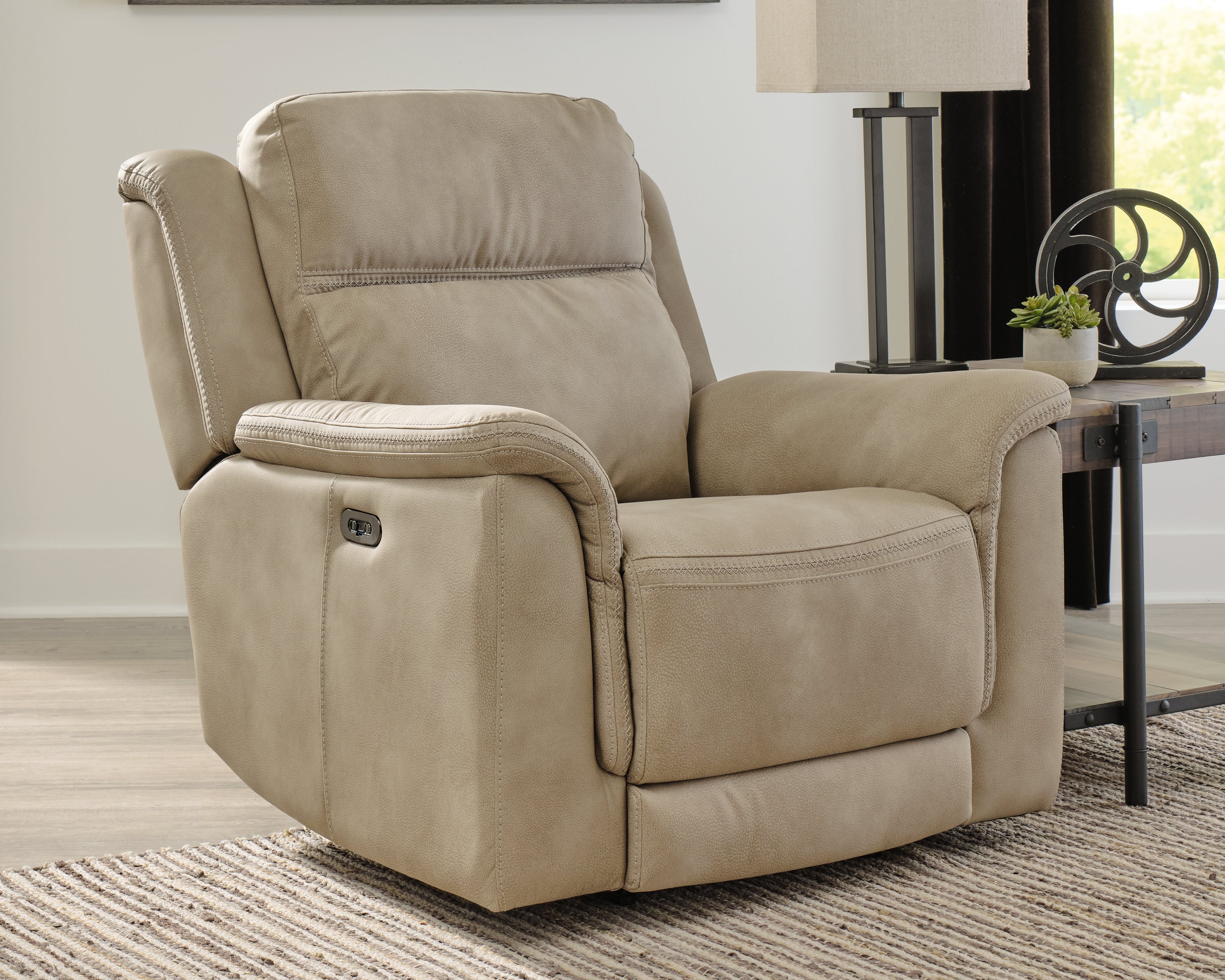 Floridian Furniture - Ashley Furniture - Next-Gen DuraPella Living Room - PWR Recliner/ADJ Headrest / Sand - 5930213