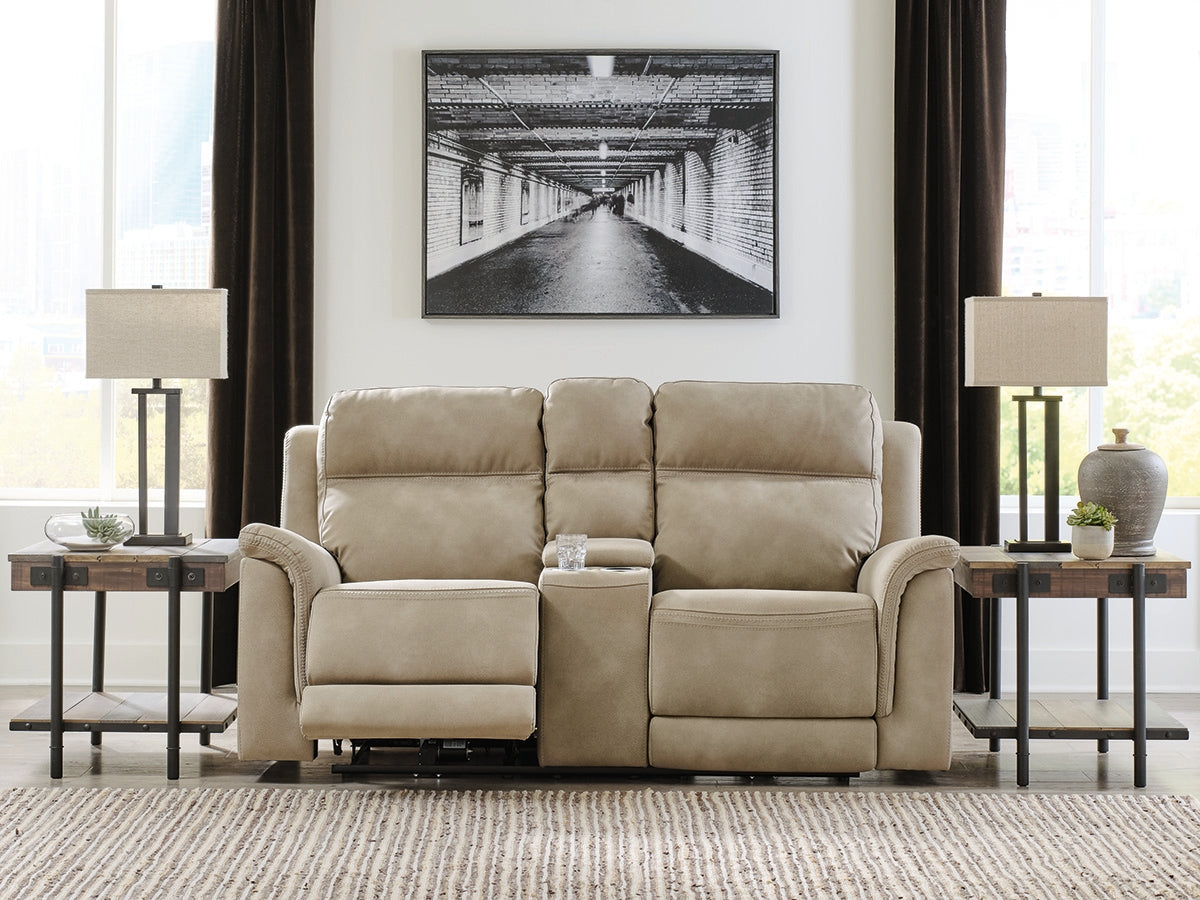 Floridian Furniture - Ashley Furniture - Next-Gen DuraPella Living Room - PWR REC Loveseat/CON/ADJ HDRST / Sand - 5930218