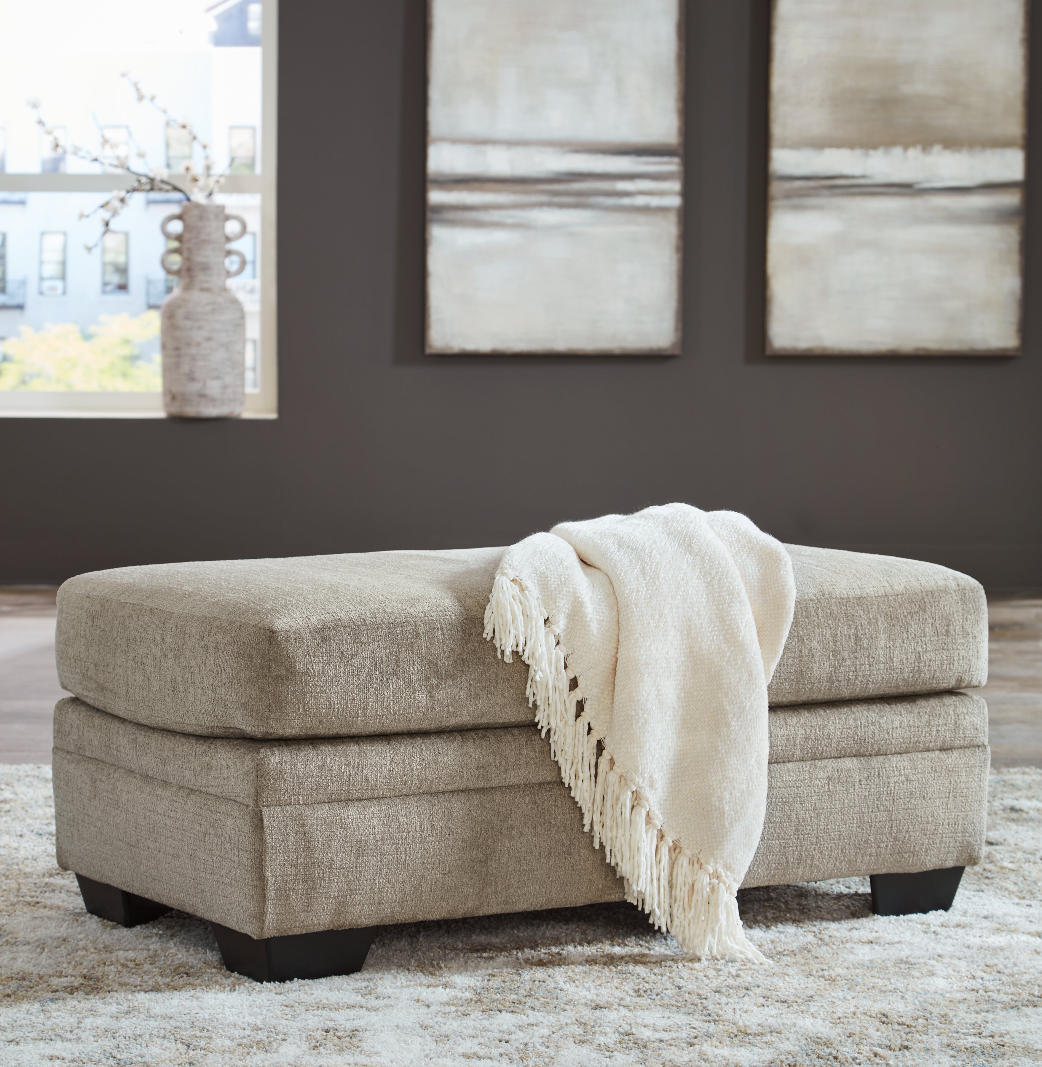 Floridian Furniture - Ashley Furniture - Stonemeade Living Room - Ottoman / Taupe - 5950414