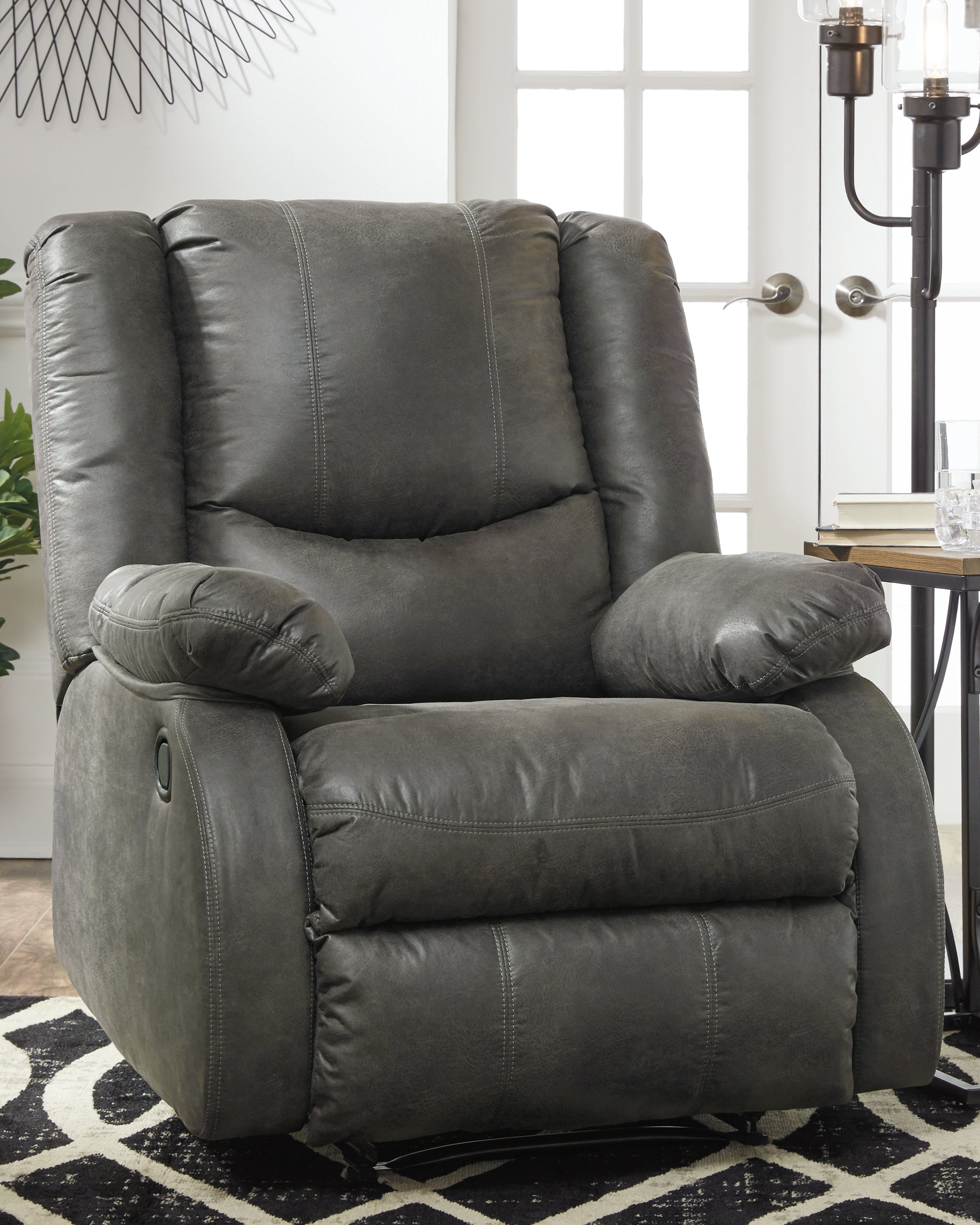 Floridian Furniture - Ashley Furniture - Bladewood Living Room - Zero Wall Recliner / Slate - 6030629