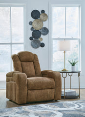 Floridian Furniture - Ashley Furniture - Wolfridge Living Room - PWR Recliner/ADJ Headrest / Brindle - 6070313