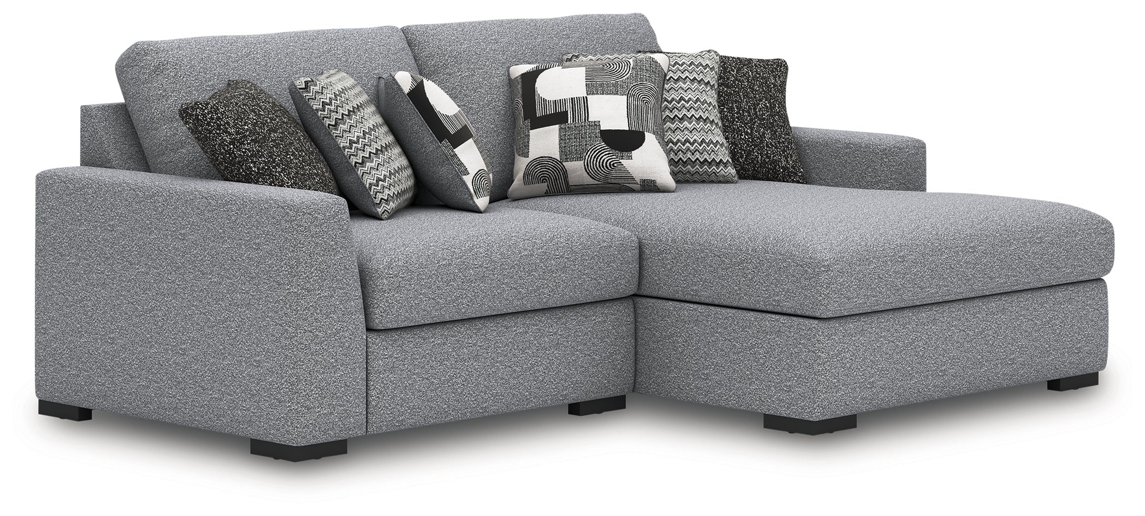 Floridian Furniture - Ashley Furniture - Bealton Sectional - RAF 2-Piece Sectional with Chaise / Salt and Pepper - 61305S10