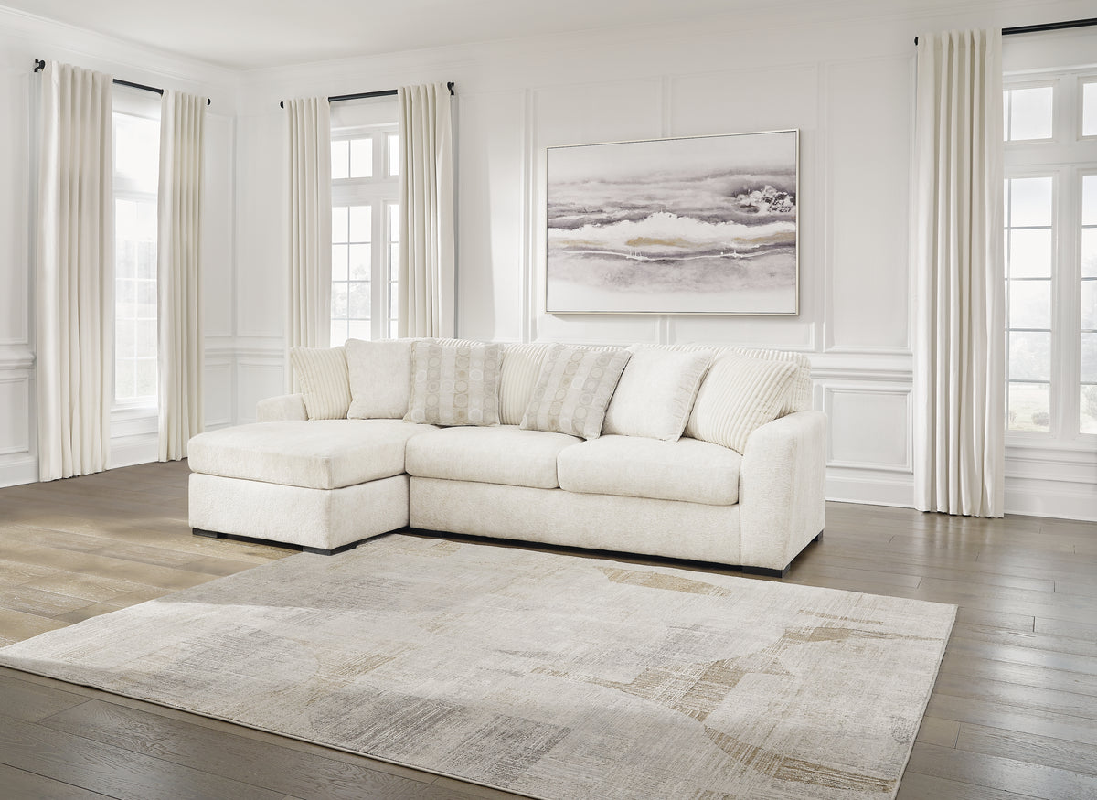 Floridian Furniture - Ashley Furniture - Chessington Sectional - RAF 2-Piece Sectional with Chaise / Ivory - 61904S1