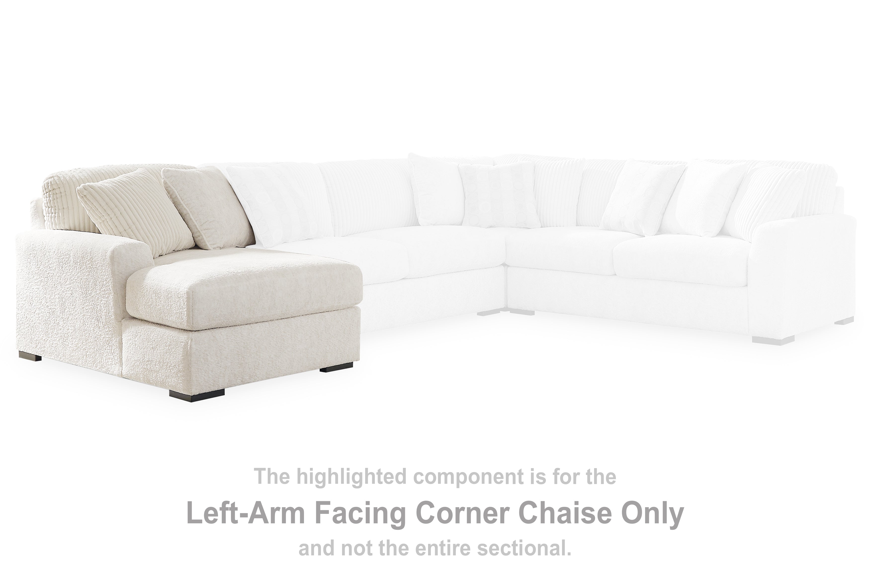 Floridian Furniture - Ashley Furniture - Chessington Sectional - LAF Corner Chaise / Ivory - 6190416