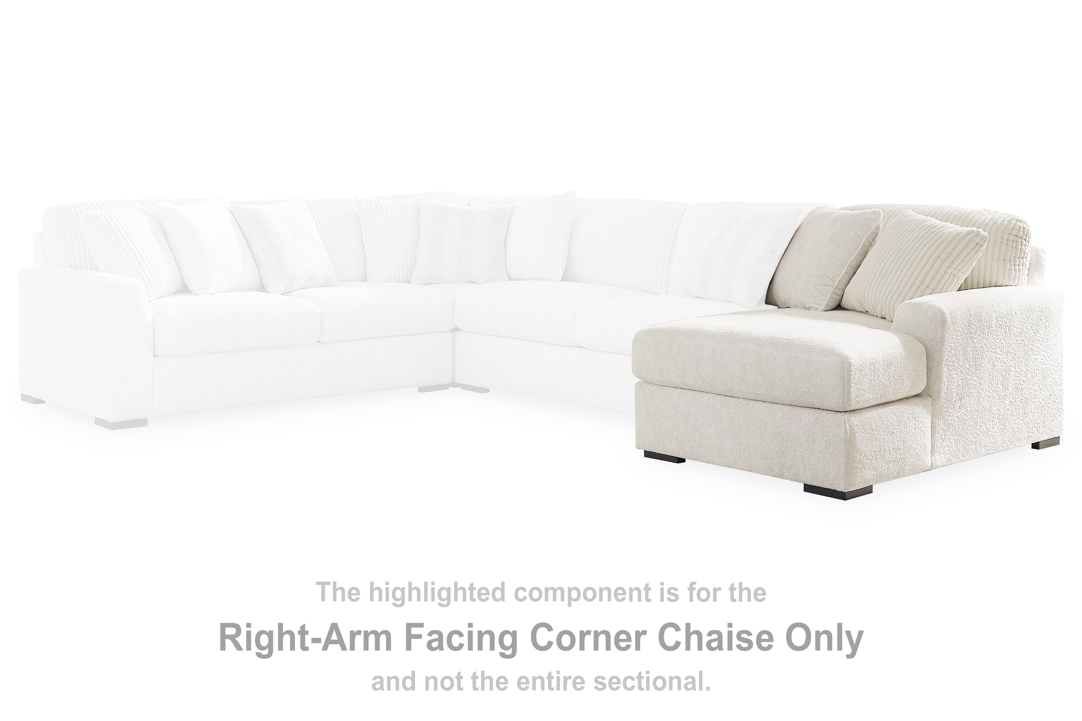 Floridian Furniture - Ashley Furniture - Chessington Sectional - RAF Corner Chaise / Ivory - 6190417