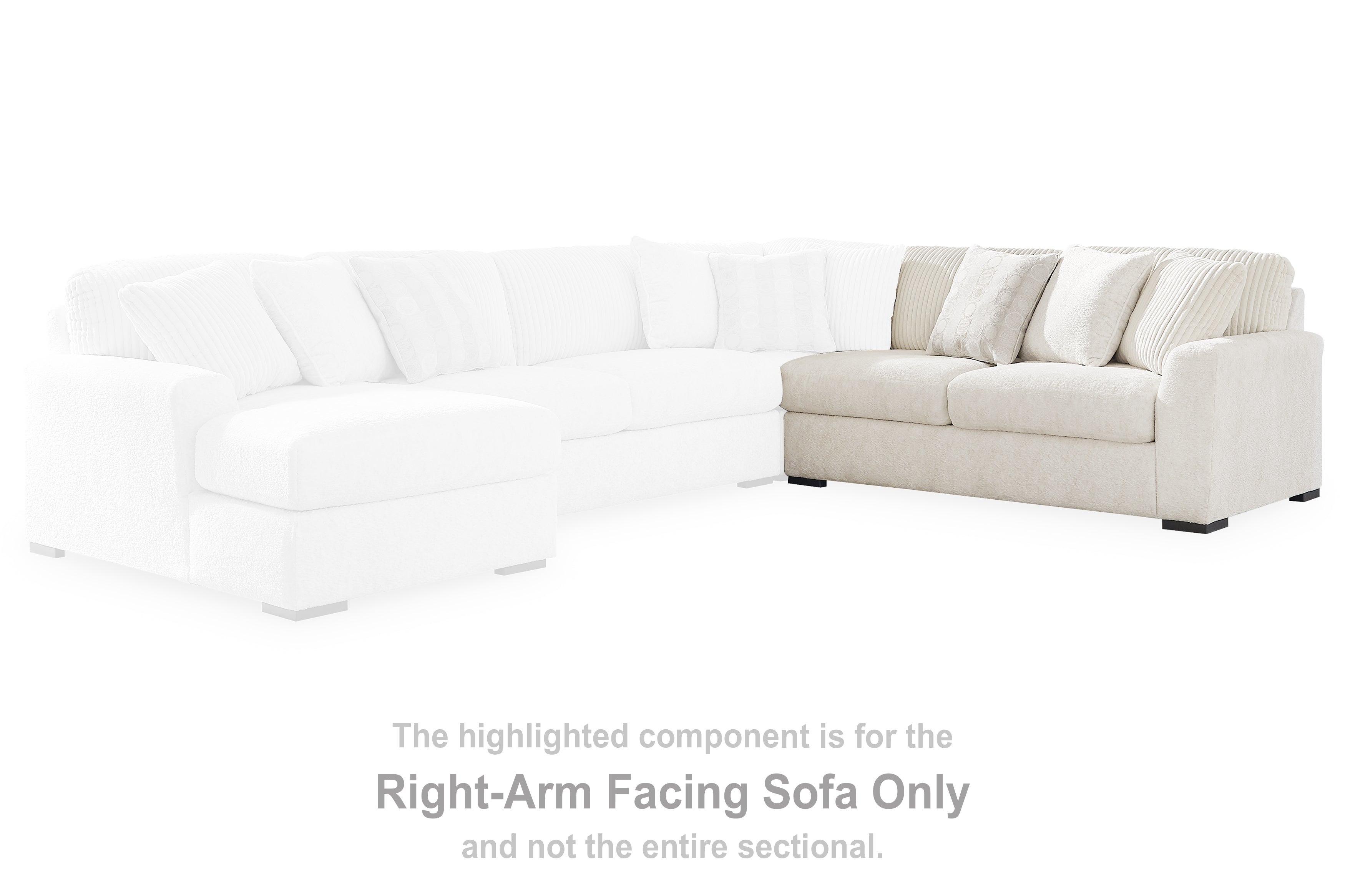 Floridian Furniture - Ashley Furniture - Chessington Sectional - RAF Sofa / Ivory - 6190467