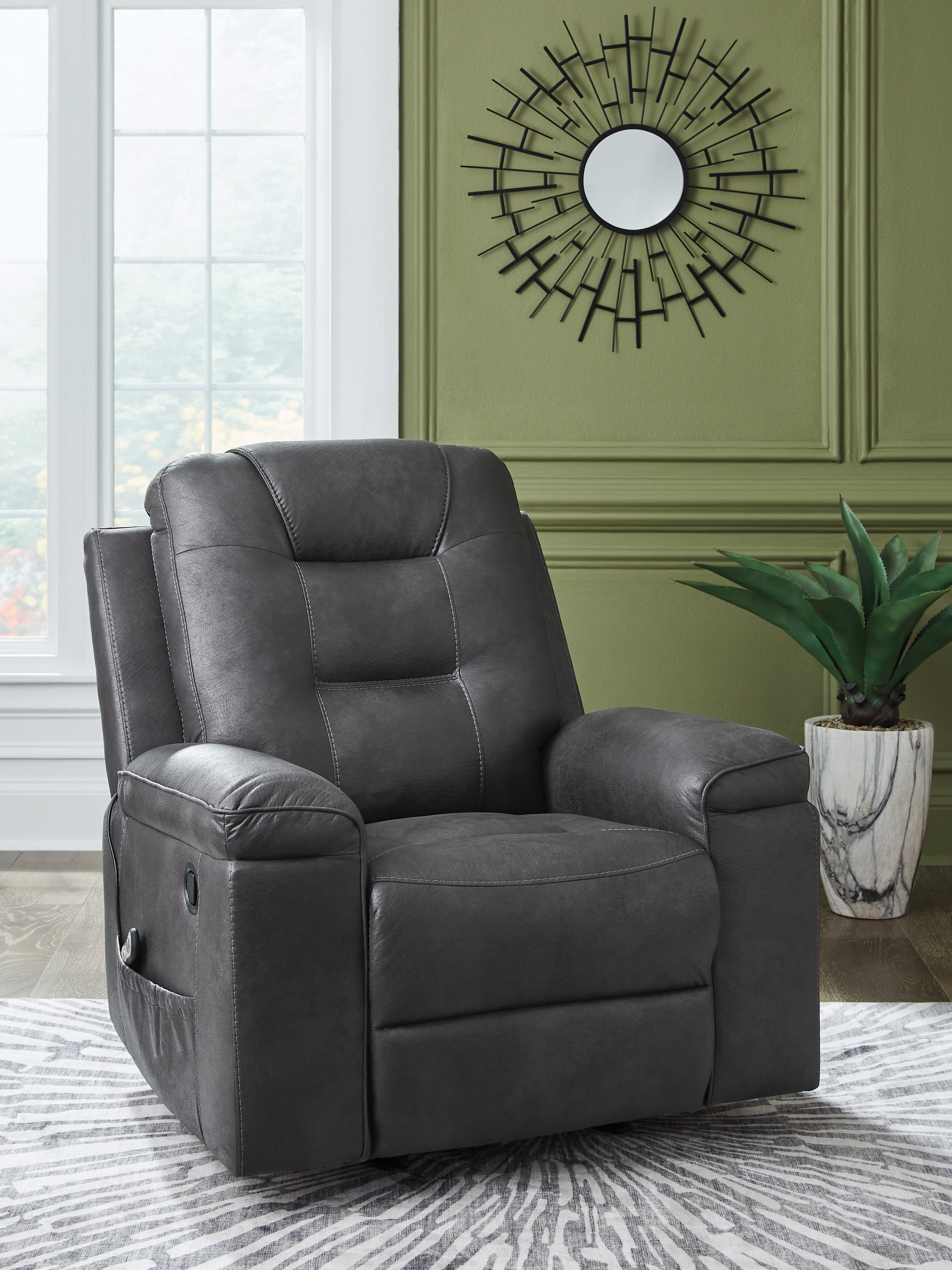 Floridian Furniture - Ashley Furniture - Stockworth Living Room - Rocker Recliner / Granite - PC6560525