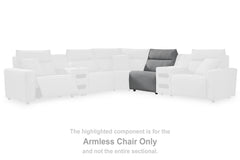 Floridian Furniture - Ashley Furniture - ModMax II Sectional - 6-Piece Reclining Sectional with Console / Salt and Pepper - 65906S36