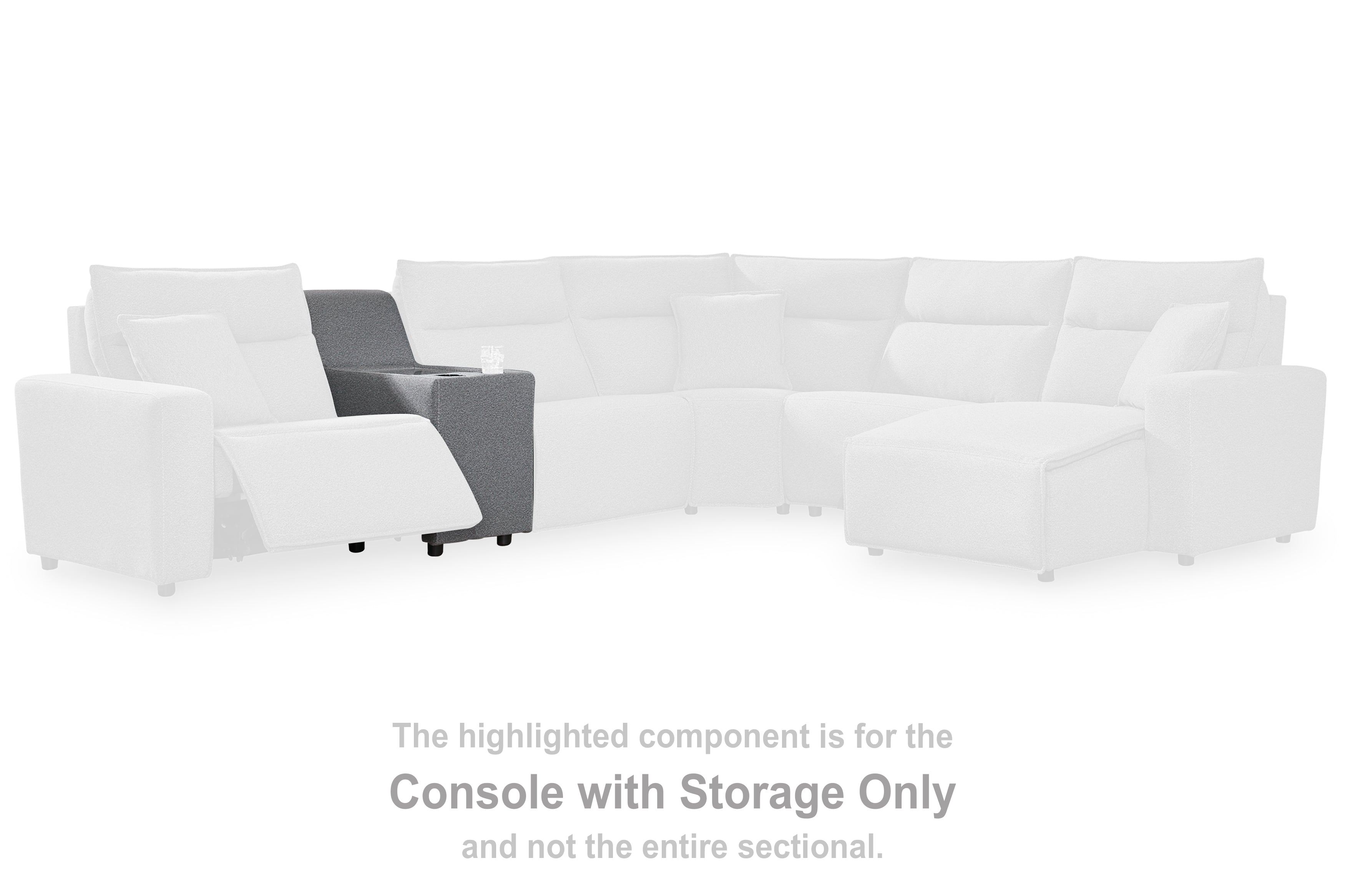 Floridian Furniture - Ashley Furniture - ModMax II Sectional - Console / Salt and Pepper - 6590657
