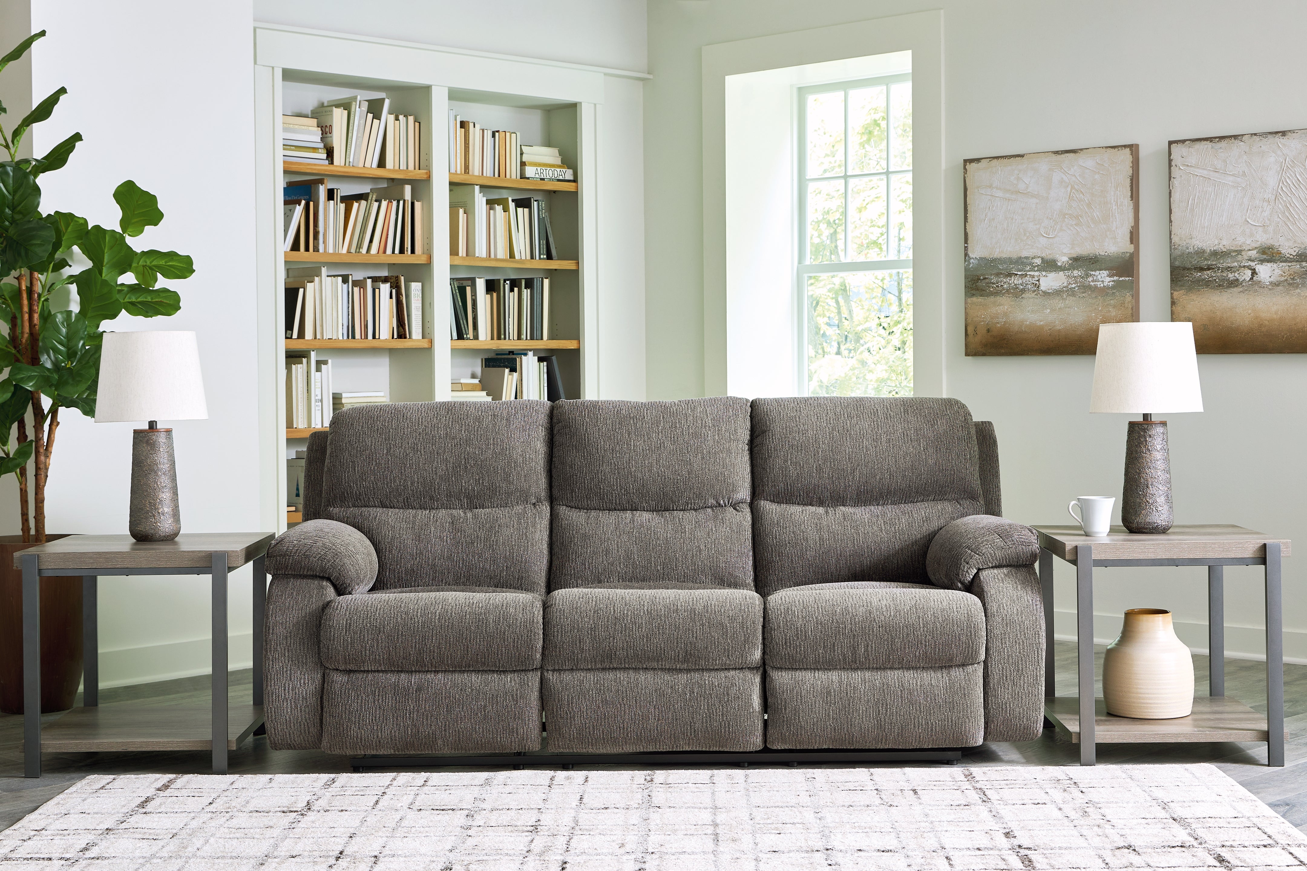 Floridian Furniture - Ashley Furniture - Scranto Living Room - Reclining Sofa / Brindle - 6650288