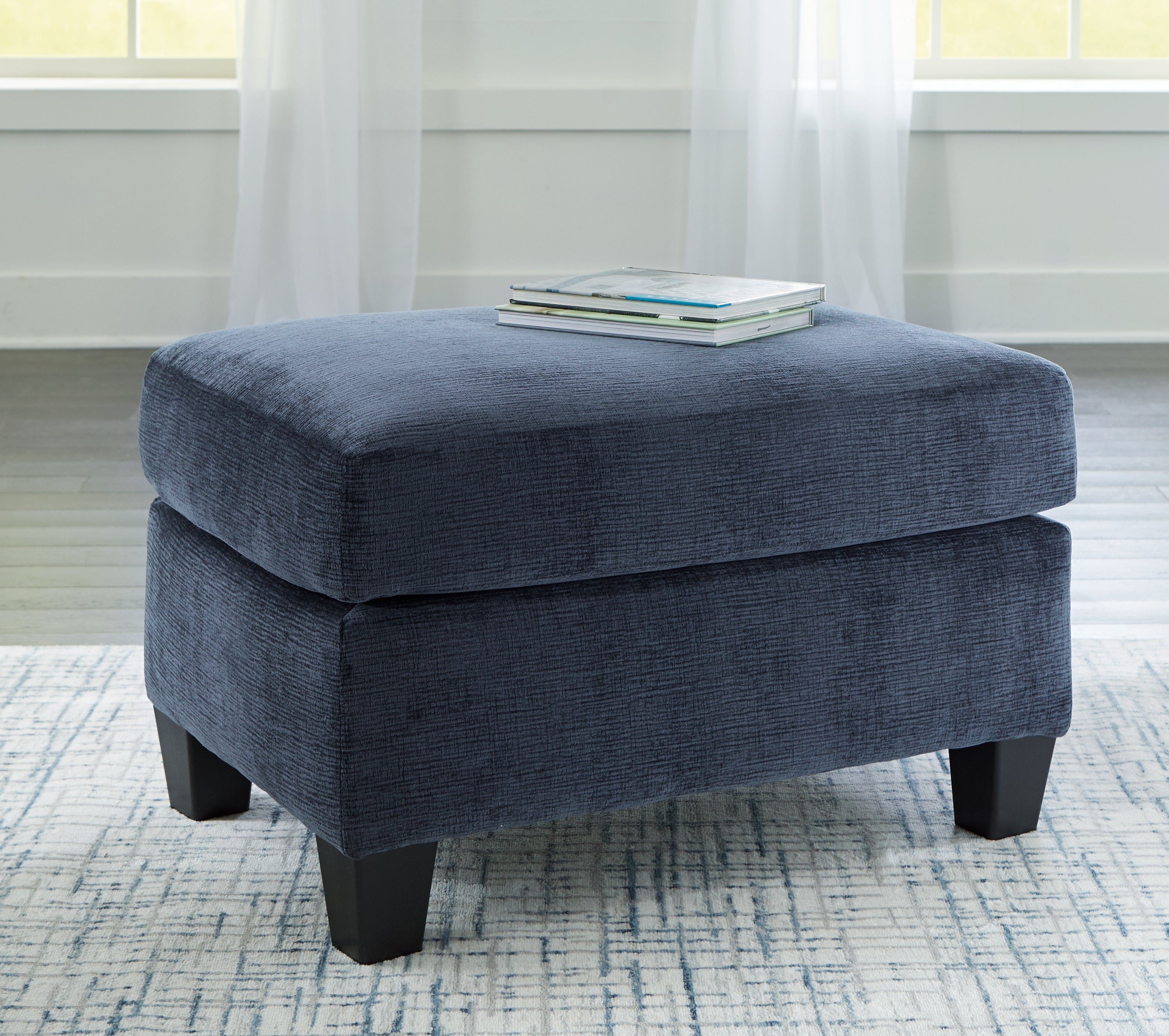 Floridian Furniture - Ashley Furniture - Amity Bay Living Room - Ottoman / Ink - 6720614