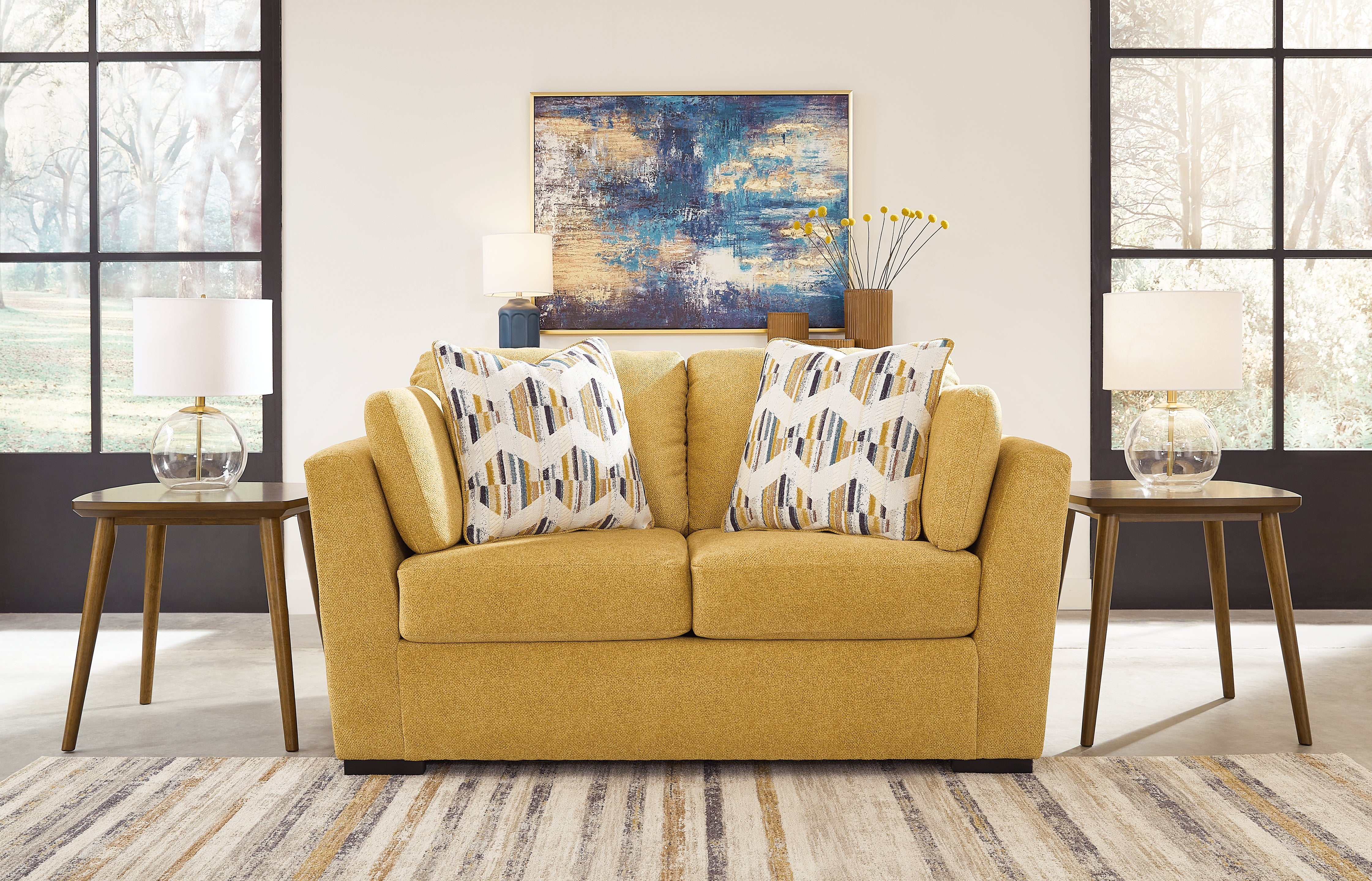 Floridian Furniture - Ashley Furniture - Keerwick Living Room - Loveseat / Sunflower - 6750635