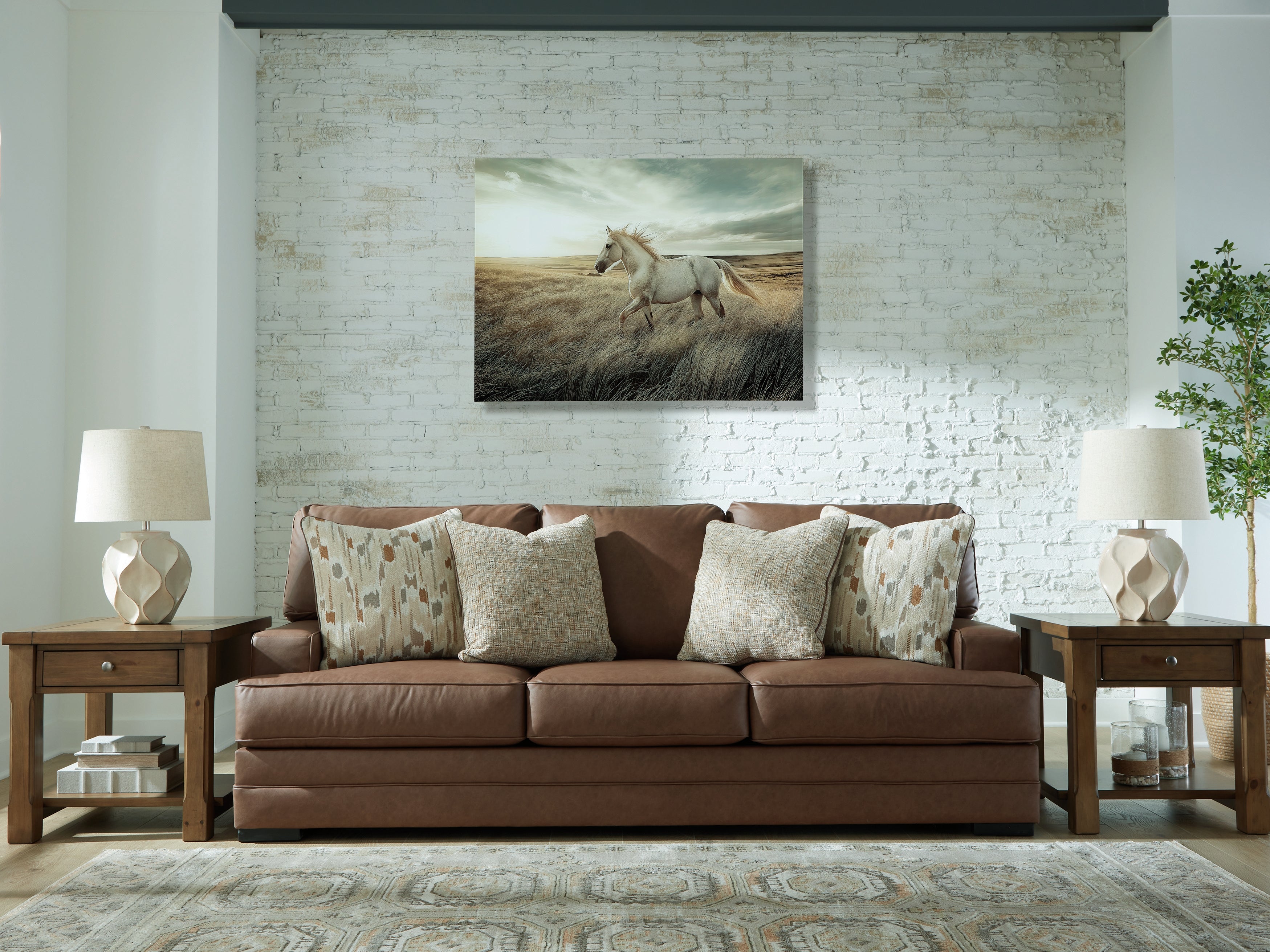 Floridian Furniture - Ashley Furniture - VillaCourt Living Room - Sofa / Caramel - 7490938