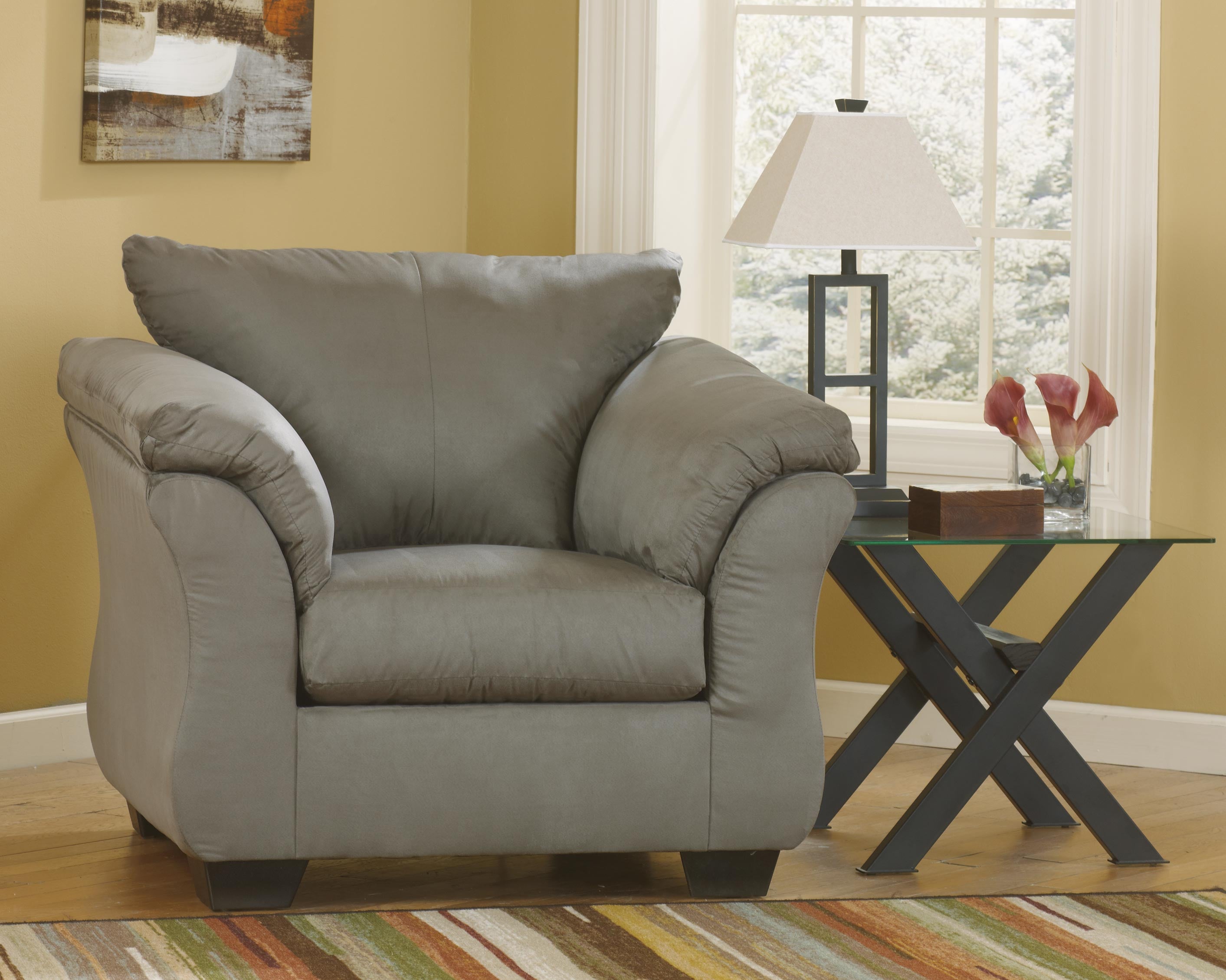 Floridian Furniture - Ashley Furniture - Darcy Living Room - Chair / Cobblestone - 7500520