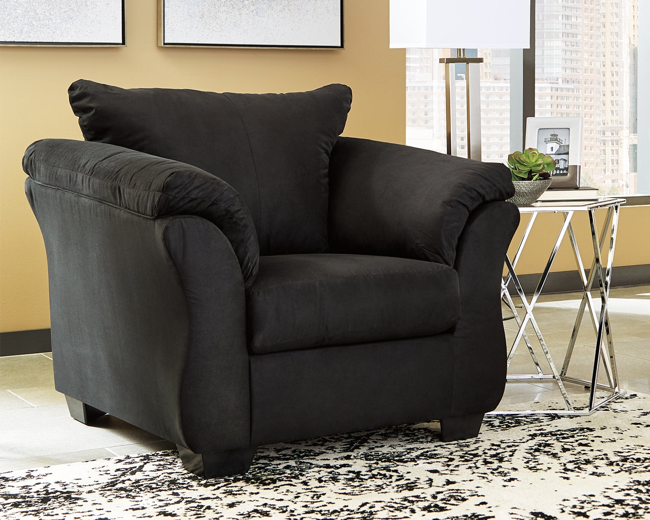 Floridian Furniture - Ashley Furniture - Darcy Living Room - Chair / Black - 7500820