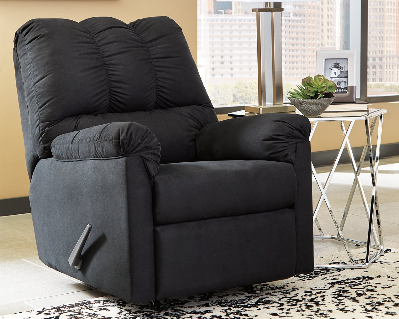 Floridian Furniture - Ashley Furniture - Darcy Living Room - Rocker Recliner / Black - 7500825