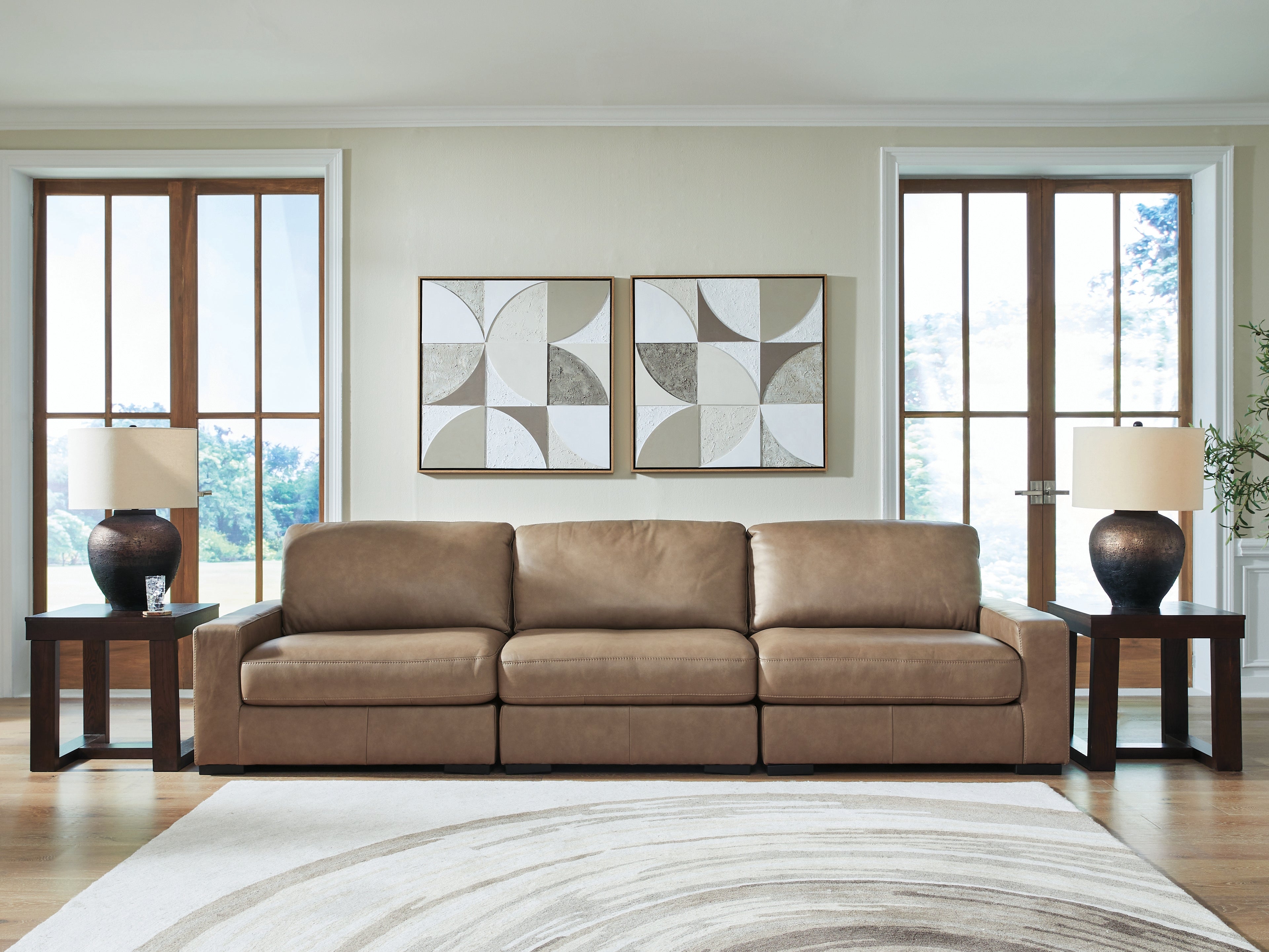 Floridian Furniture - Ashley Furniture - Veronella Sectional - RAF 3-Piece Sectional Sofa / Sahara - 76106S2
