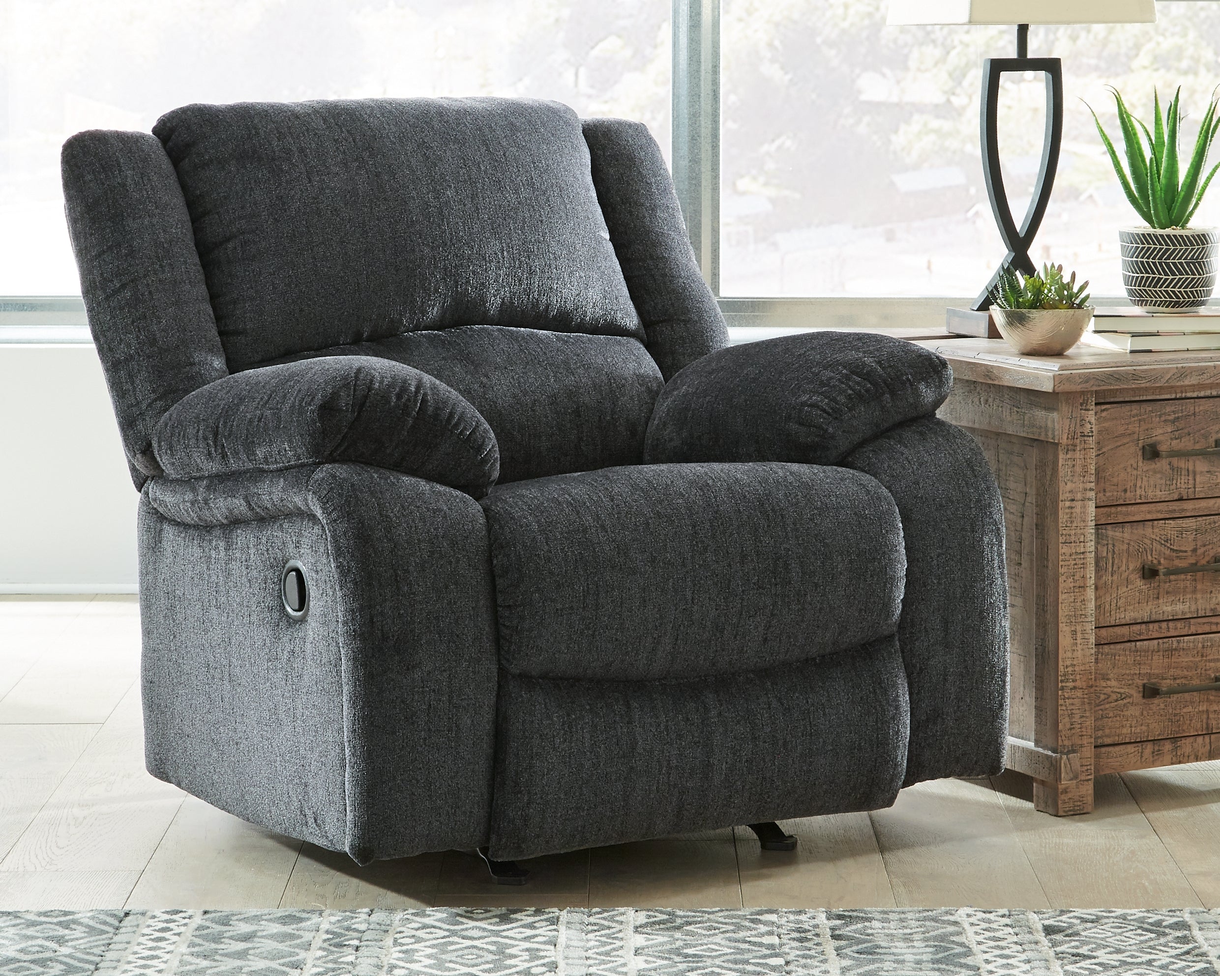 Floridian Furniture - Ashley Furniture - Draycoll Living Room - Rocker Recliner / Slate - 7650425