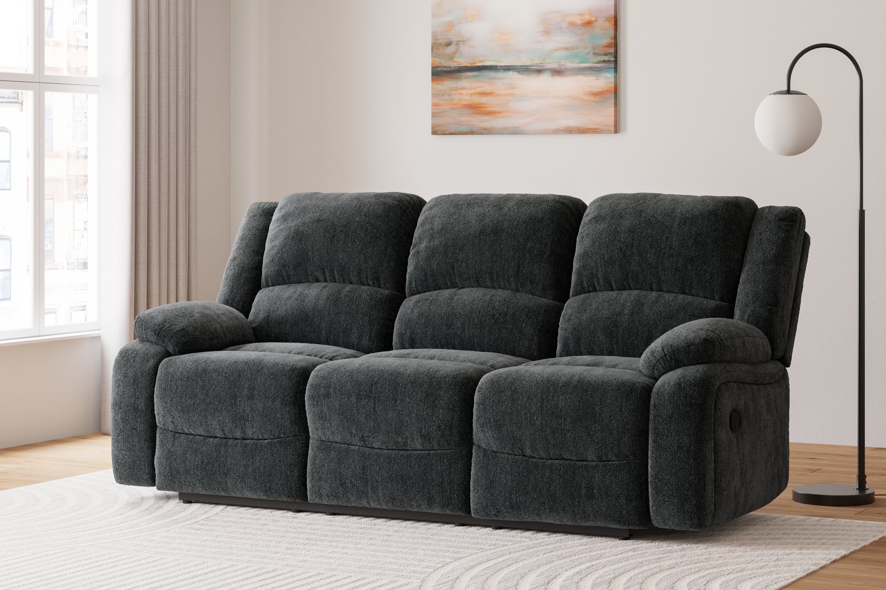 Floridian Furniture - Ashley Furniture - Draycoll Living Room - Reclining Sofa / Slate - 7650488