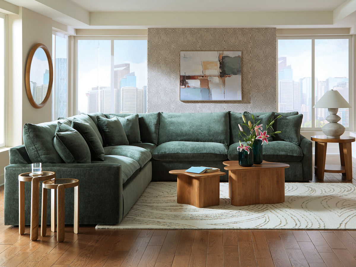 Floridian Furniture - Ashley Furniture - Carriage View Sectional - LAF 3-Piece Sectional / Jade - 78001S1