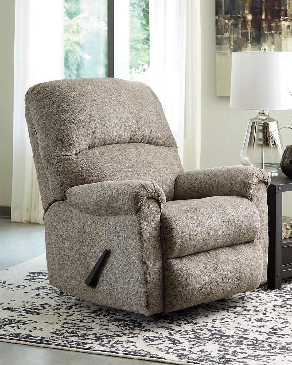 Floridian Furniture - Ashley Furniture - Ballinasloe Living Room - Rocker Recliner / Platinum - 8070225
