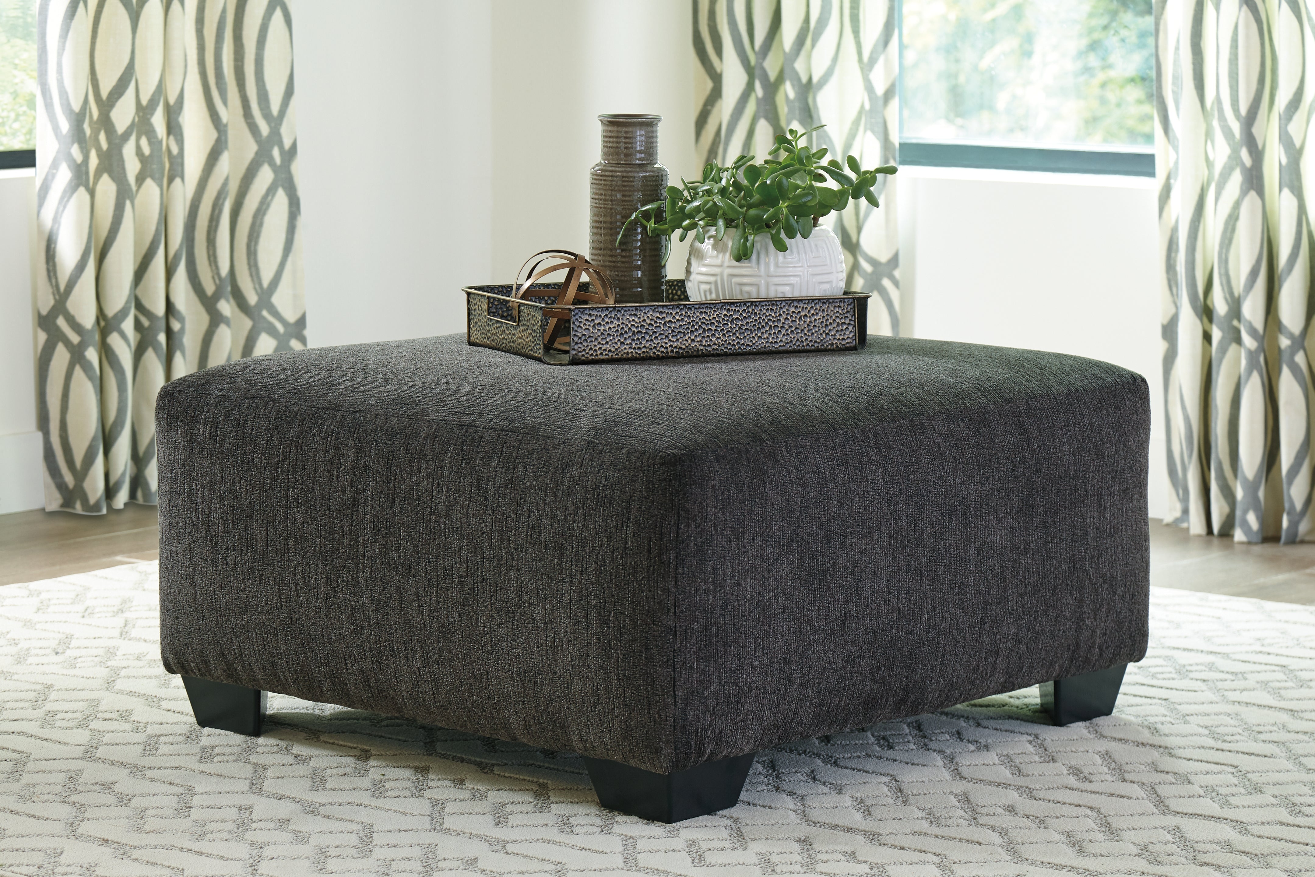 Floridian Furniture - Ashley Furniture - Ballinasloe Living Room - Oversized Accent Ottoman / Smoke - 8070308