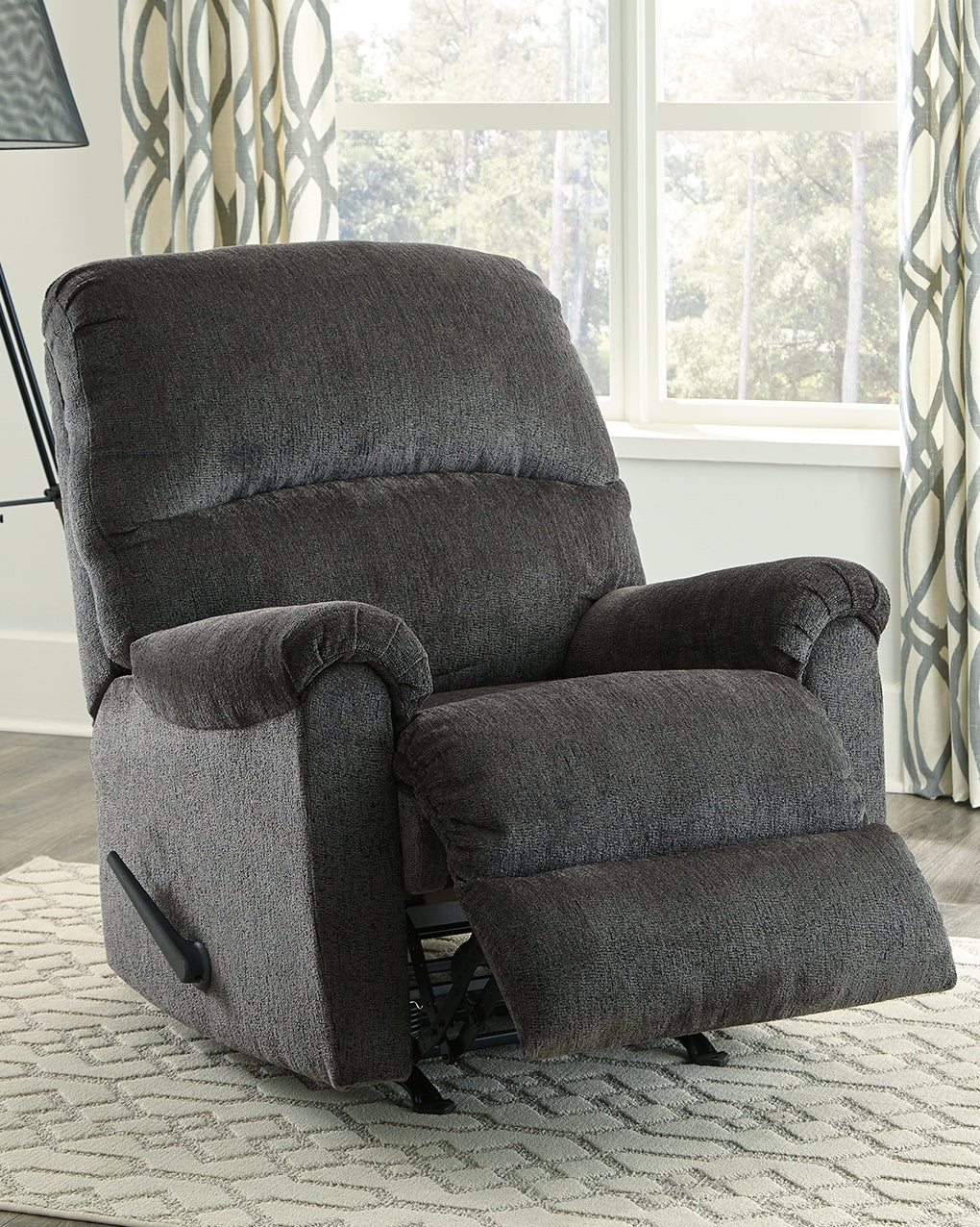 Floridian Furniture - Ashley Furniture - Ballinasloe Living Room - Rocker Recliner / Smoke - 8070325