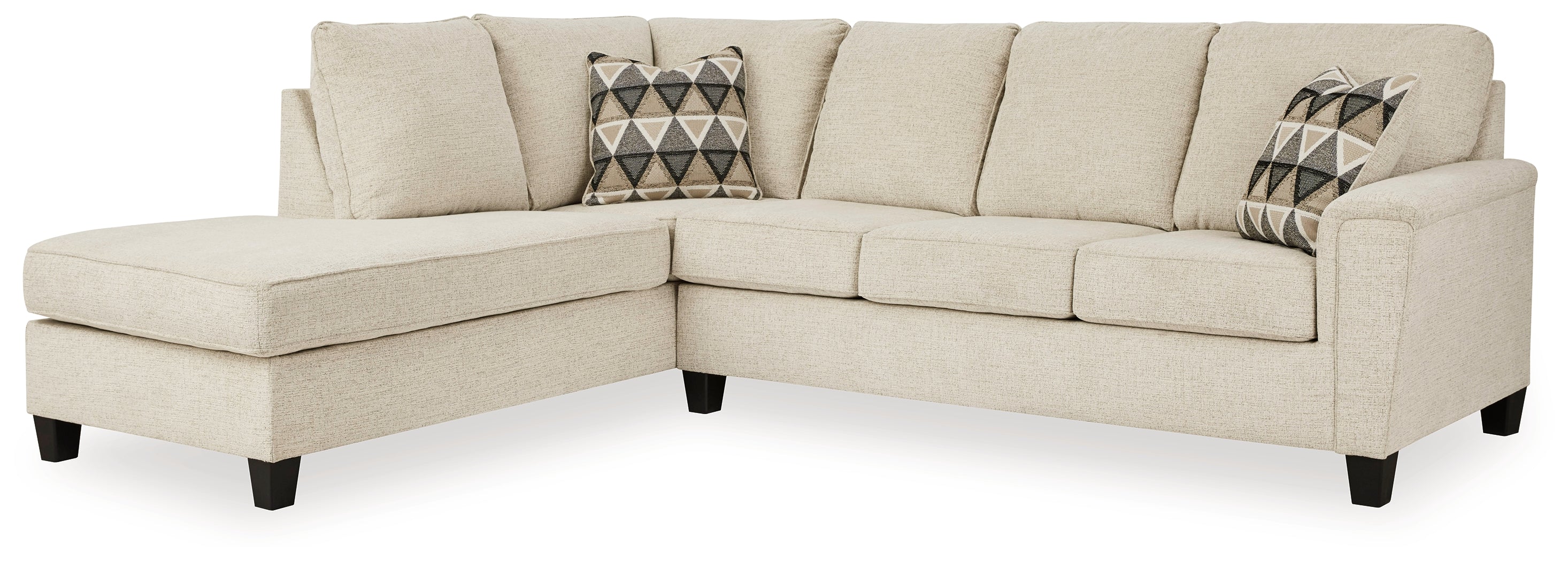 Floridian Furniture - Ashley Furniture - Abinger Sectional - RAF 2-Piece Sectional with Chaise / Natural - 83904S1