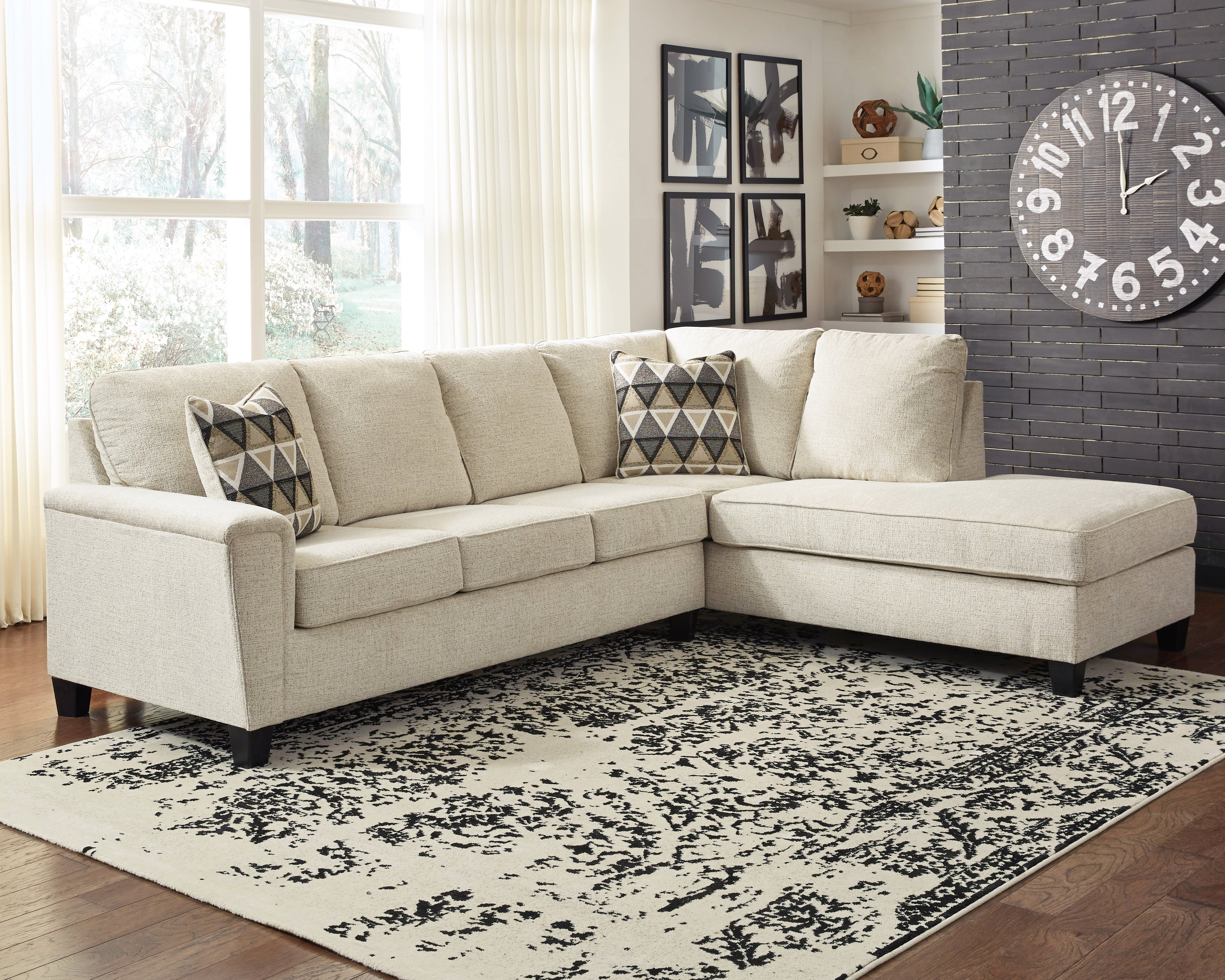 Floridian Furniture - Ashley Furniture - Abinger Sectional - LAF 2-Piece Sectional with Chaise / Natural - 83904S2