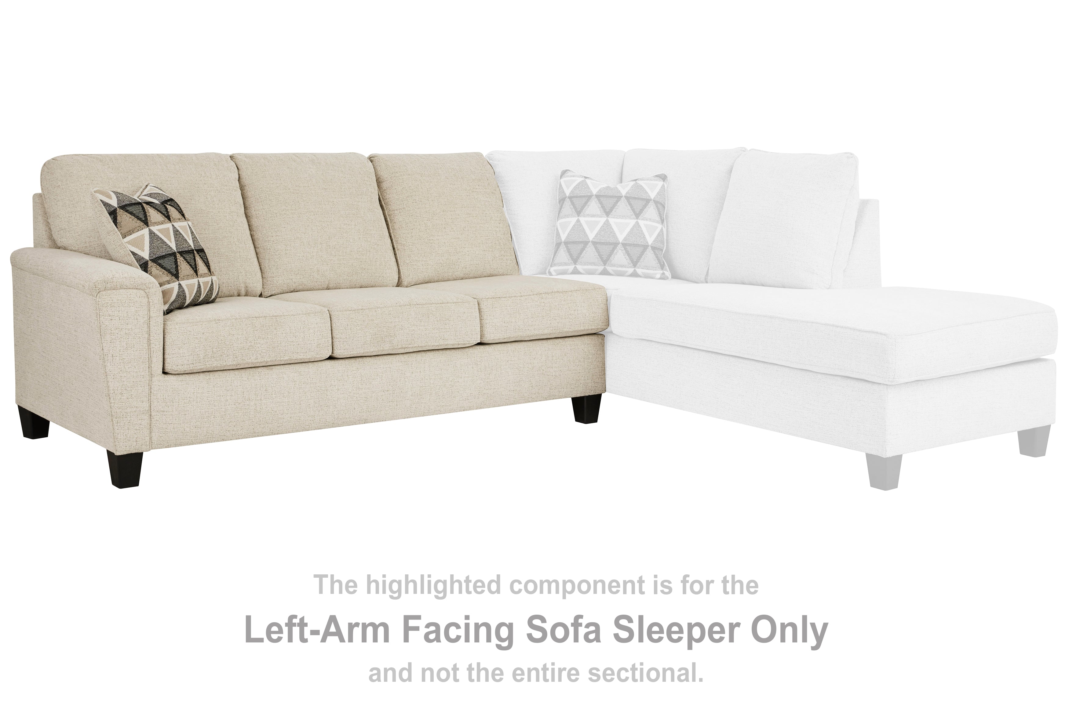 Floridian Furniture - Ashley Furniture - Abinger Sectional - LAF Sofa Sleeper / Natural - 8390469