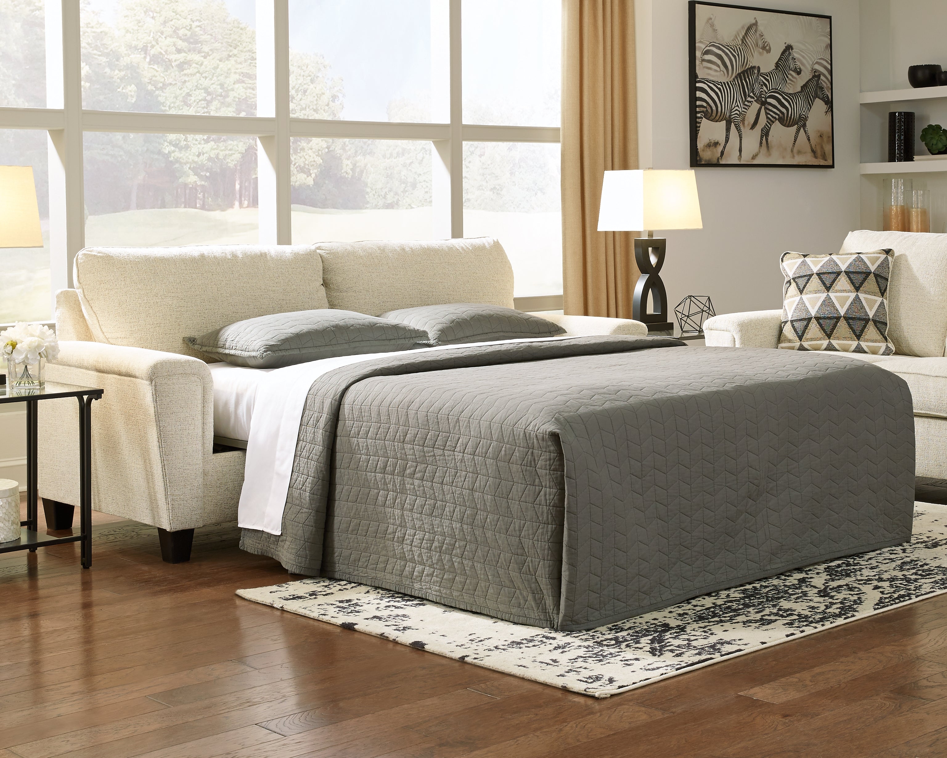 Floridian Furniture - Ashley Furniture - Abinger Living Room - Queen Sofa Sleeper / Natural - 8390439