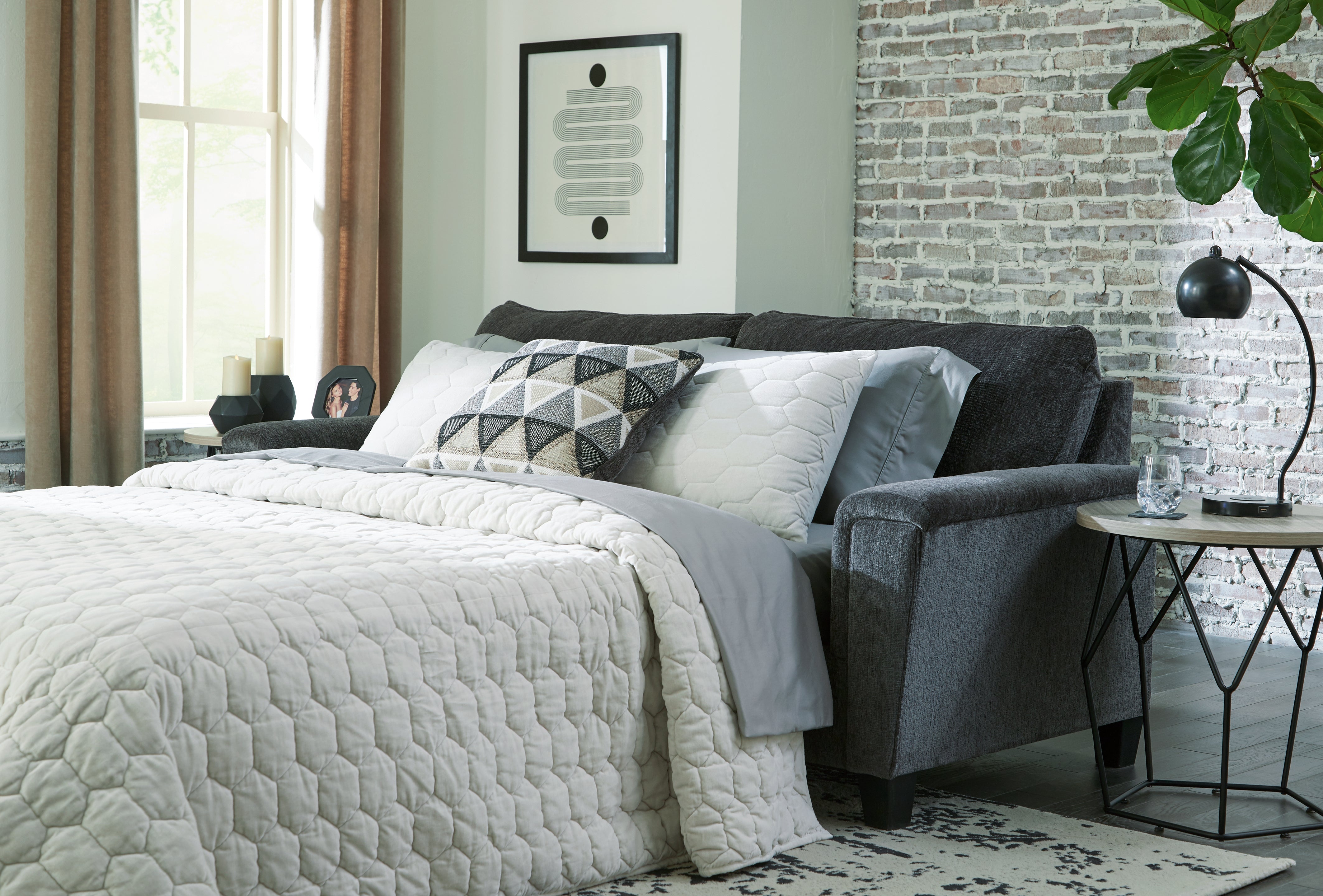 Floridian Furniture - Ashley Furniture - Abinger Living Room - Queen Sofa Sleeper / Smoke - 8390539