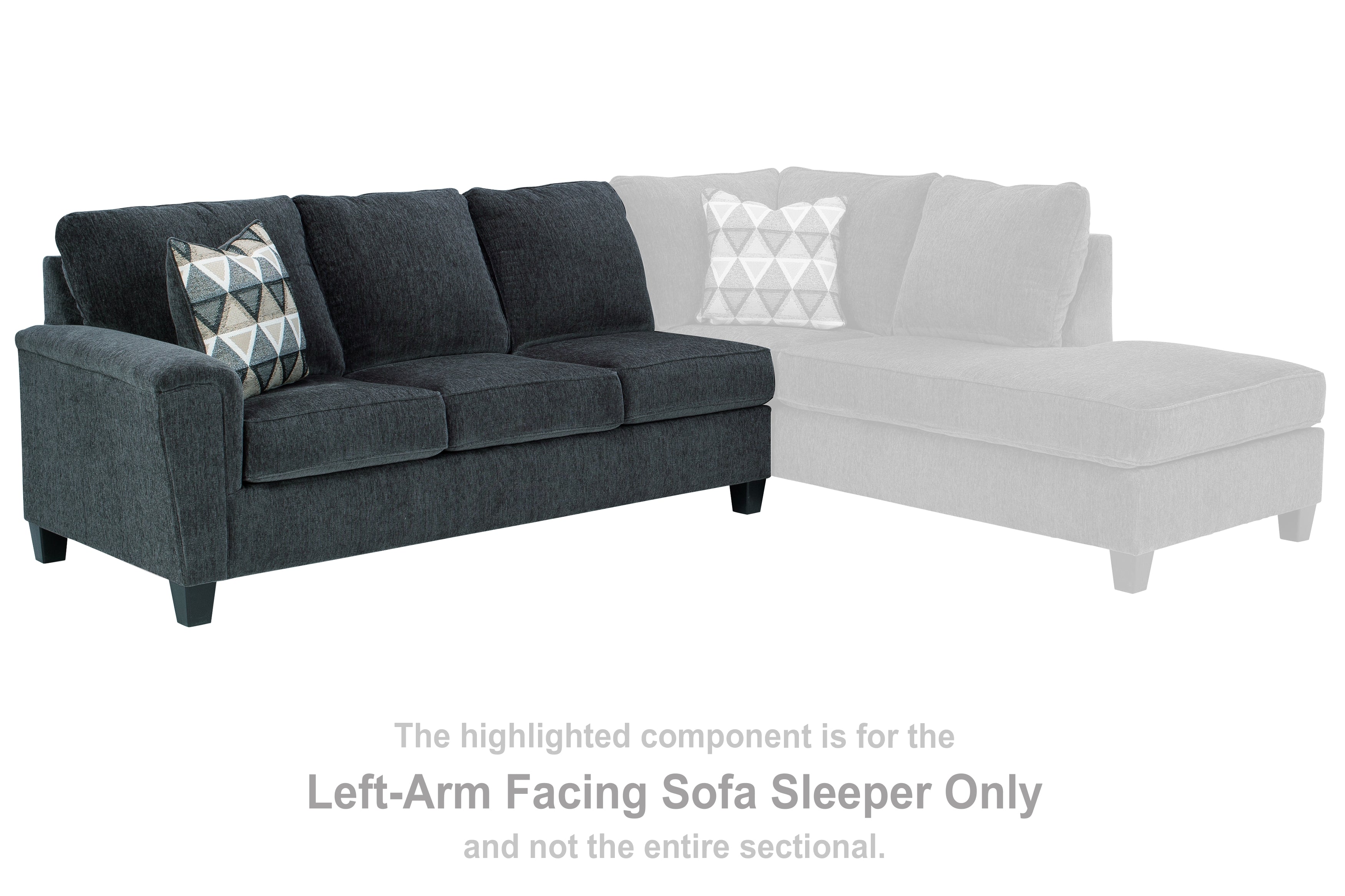 Floridian Furniture - Ashley Furniture - Abinger Sectional - LAF Sofa Sleeper / Smoke - 8390569