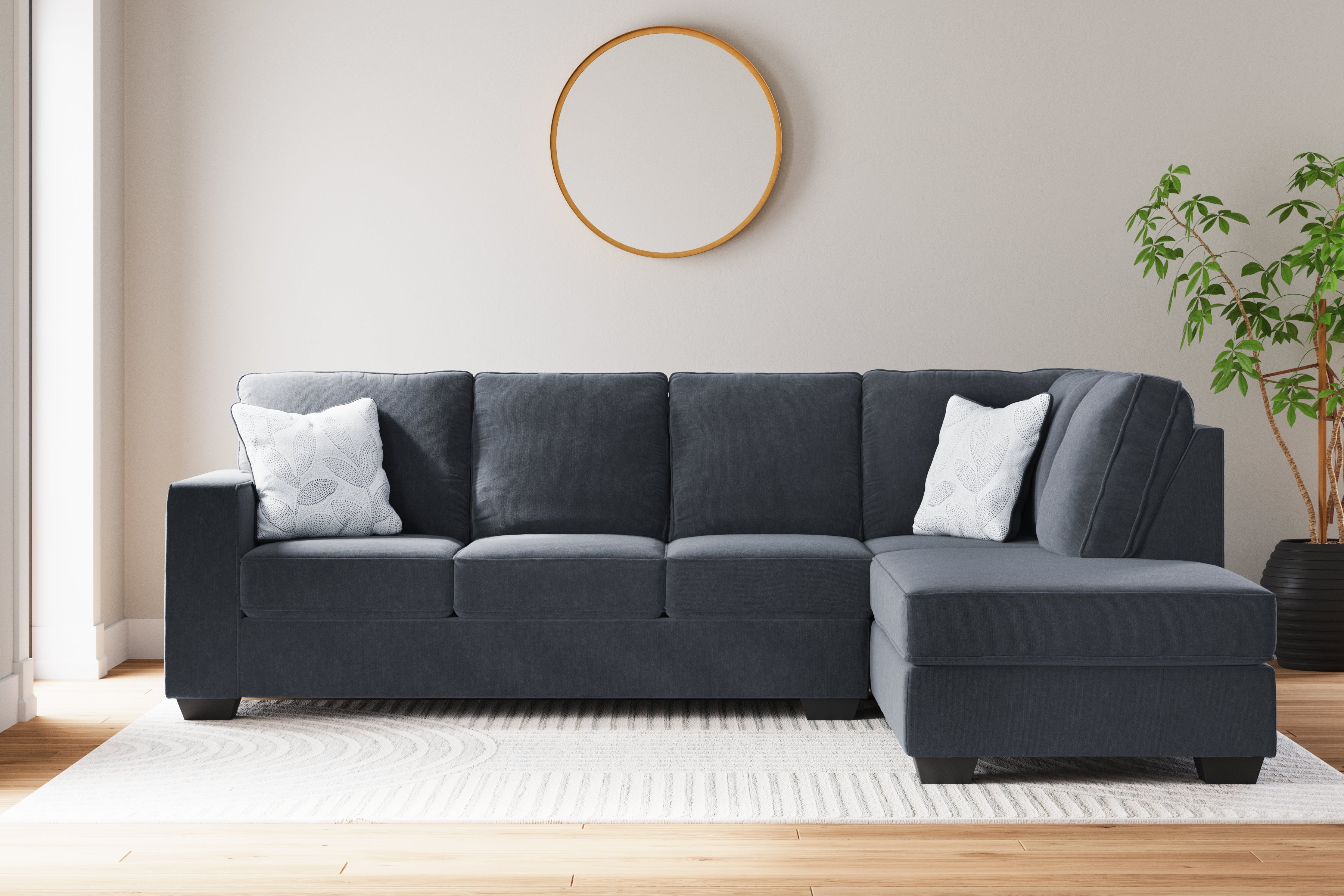 Floridian Furniture - Ashley Furniture - Altari Sectional - LAF 2-Piece Sectional with Chaise / Slate - 87213S2