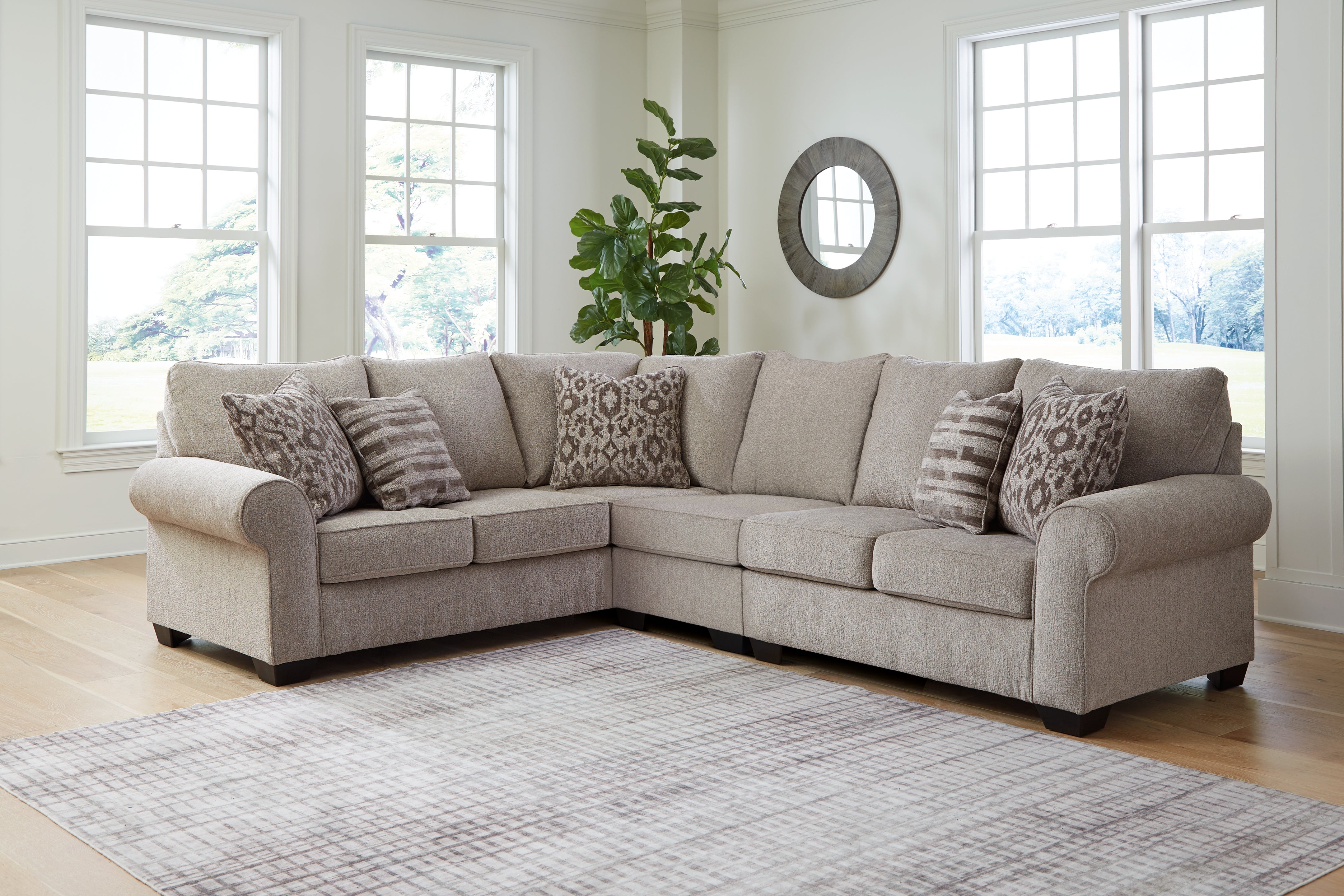 Floridian Furniture - Ashley Furniture - Claireah Sectional - LAF 3-Piece Sectional / Umber - 90603S3