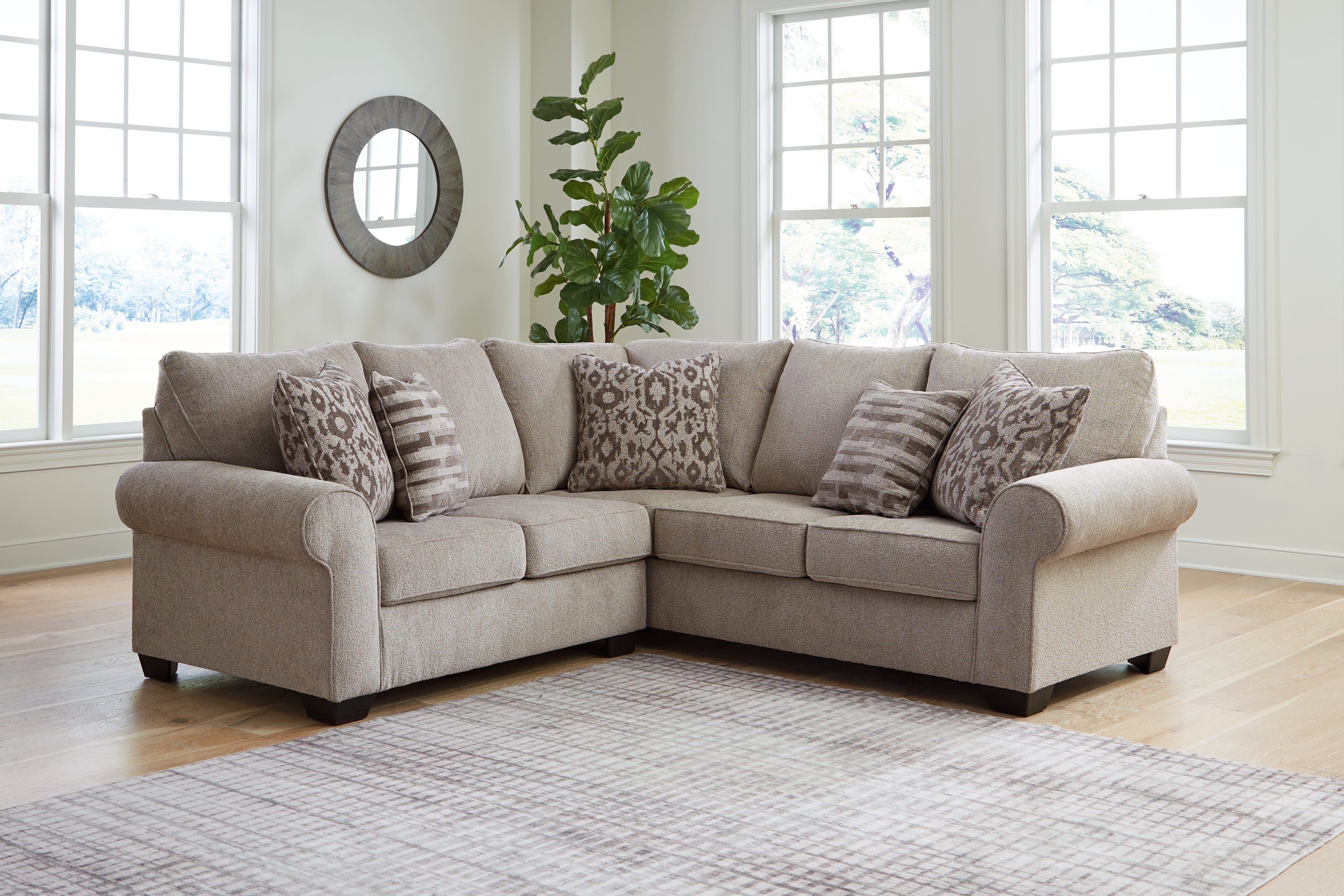 Floridian Furniture - Ashley Furniture - Claireah Sectional - RAF 2-Piece Sectional / Umber - 90603S2