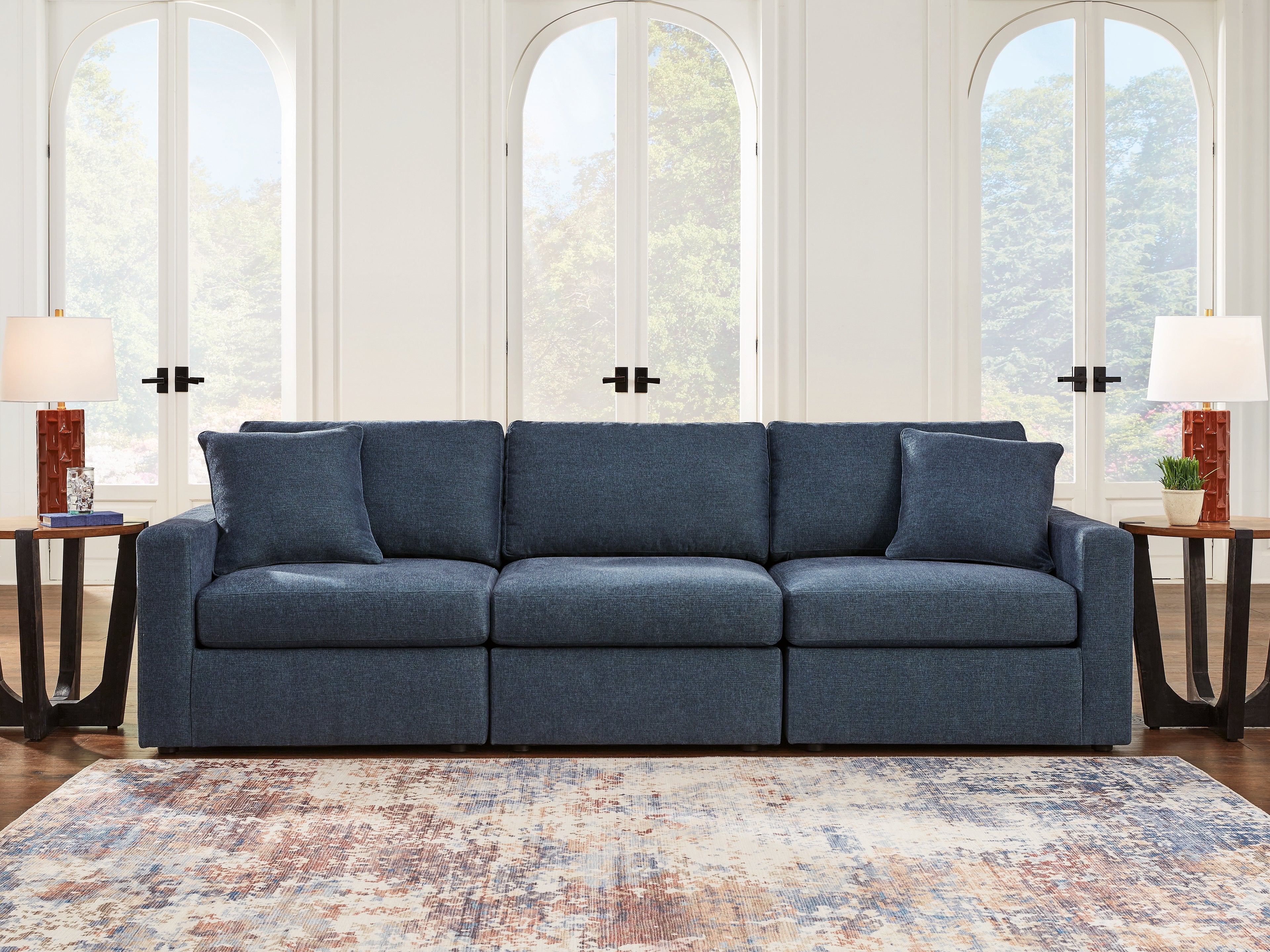 Floridian Furniture - Ashley Furniture - Modmax Sectional - RAF 3-Piece Sectional / Ink - 92101S2