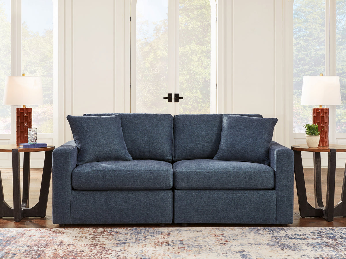 Floridian Furniture - Ashley Furniture - Modmax Sectional - RAF 7-Piece Sectional with Audio Console / Ink - 92121S75
