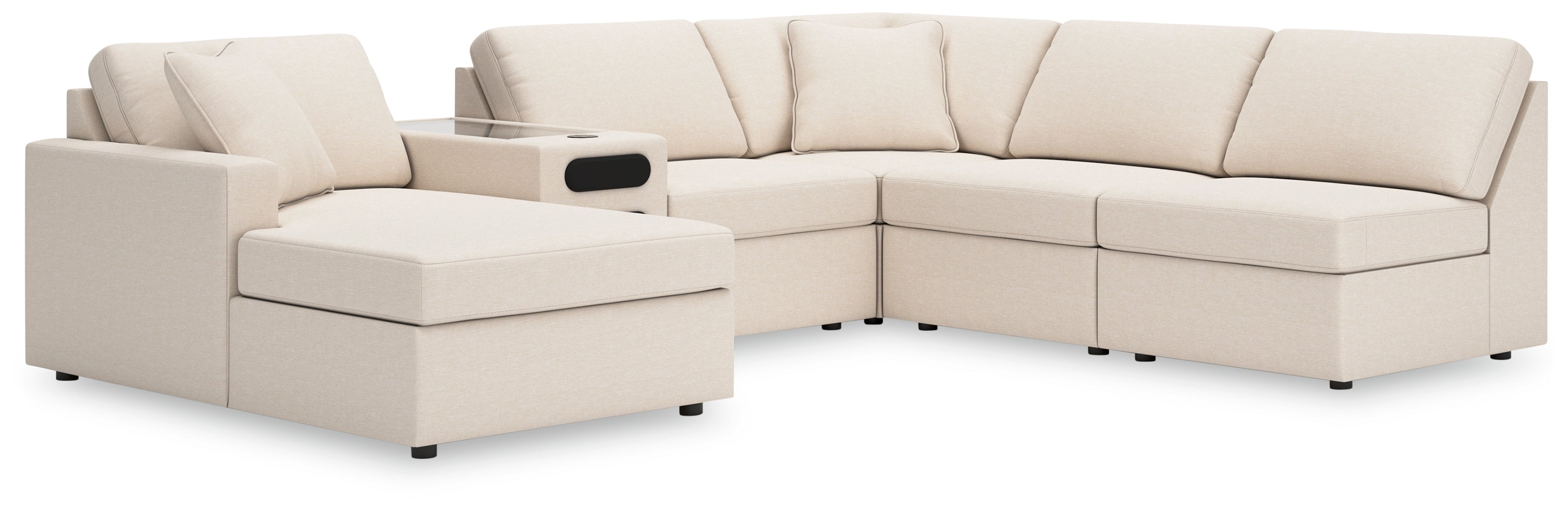 Floridian Furniture - Ashley Furniture - Modmax Sectional - RAF 6-Piece Sectional with Chaise / Oyster - 92103S24