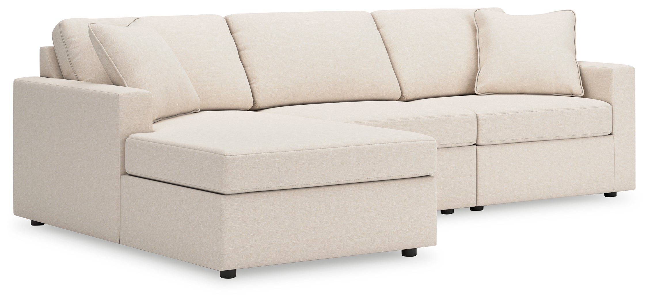 Floridian Furniture - Ashley Furniture - Modmax Sectional - RAF 3-Piece Sectional with Chaise / Oyster - 92103S17