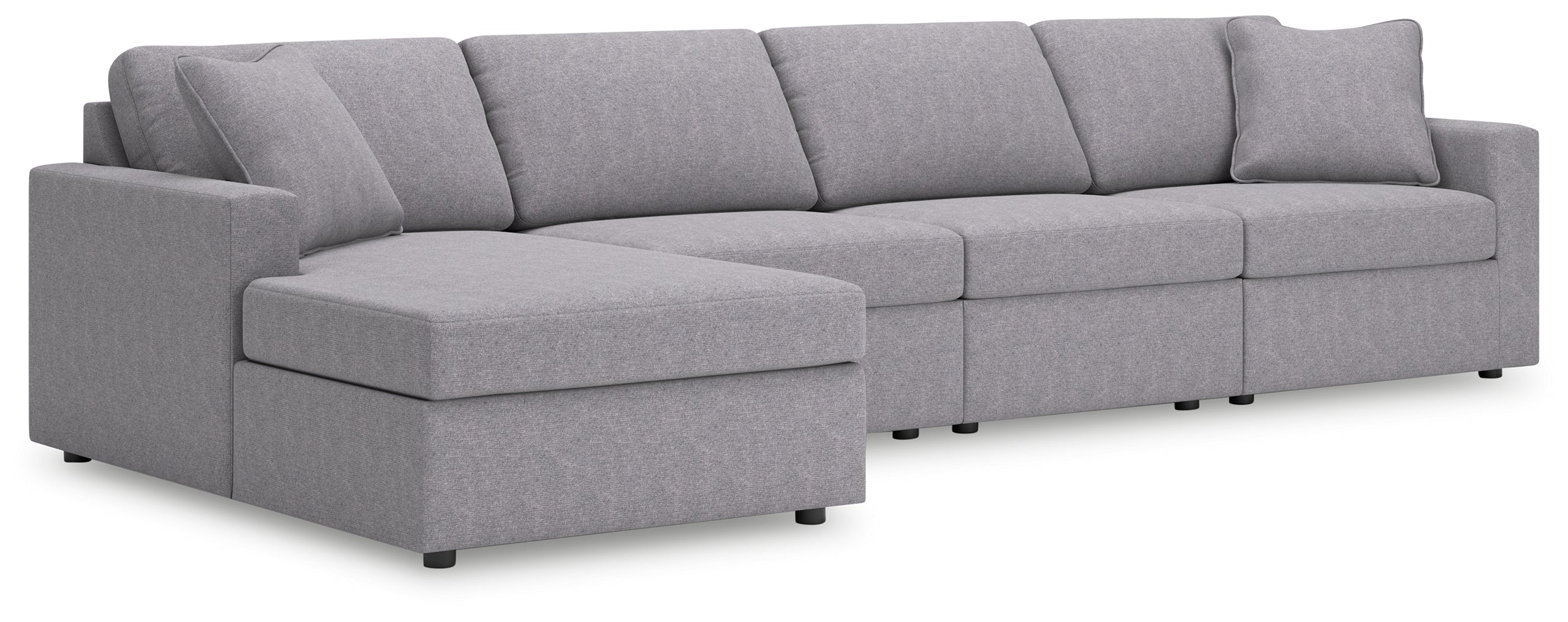 Floridian Furniture - Ashley Furniture - Modmax Sectional - RAF 4-Piece Sectional with Chaise / Granite - 92104S26