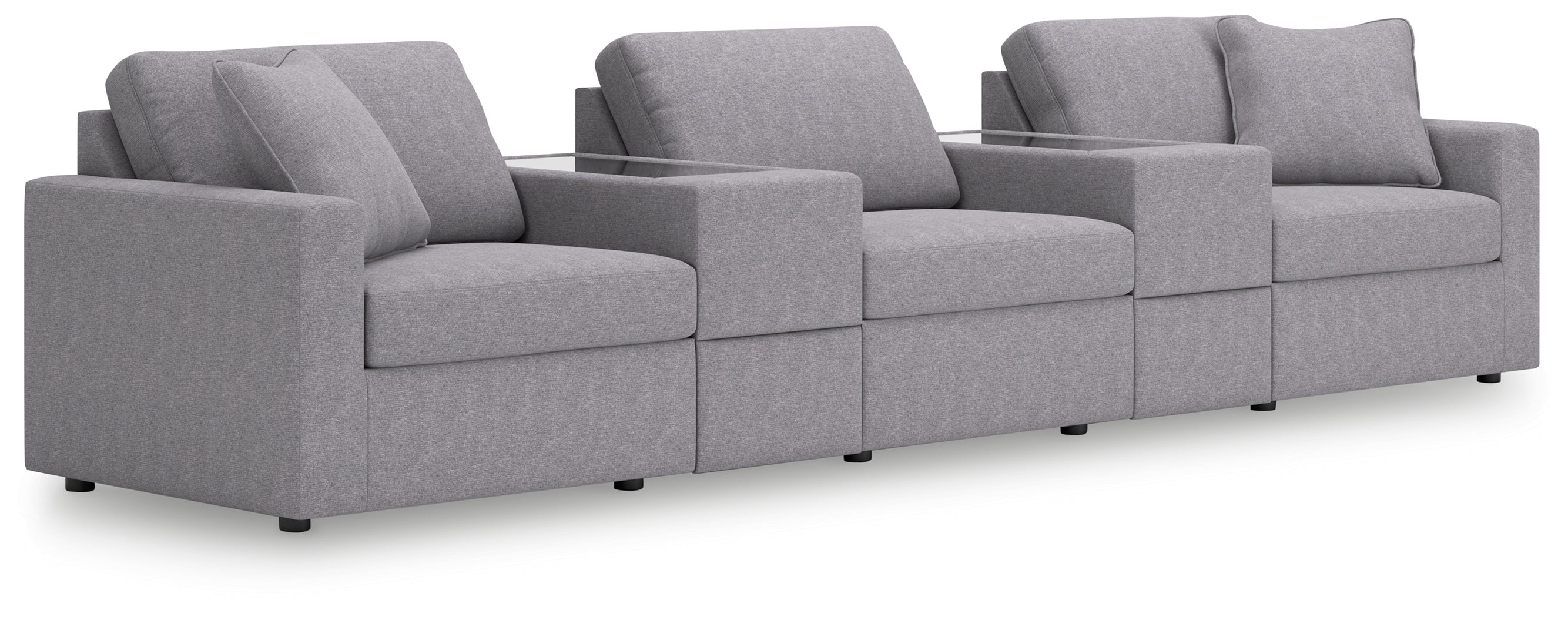 Floridian Furniture - Ashley Furniture - Modmax Sectional - RAF 5-Piece Sectional / Granite - 92104S9